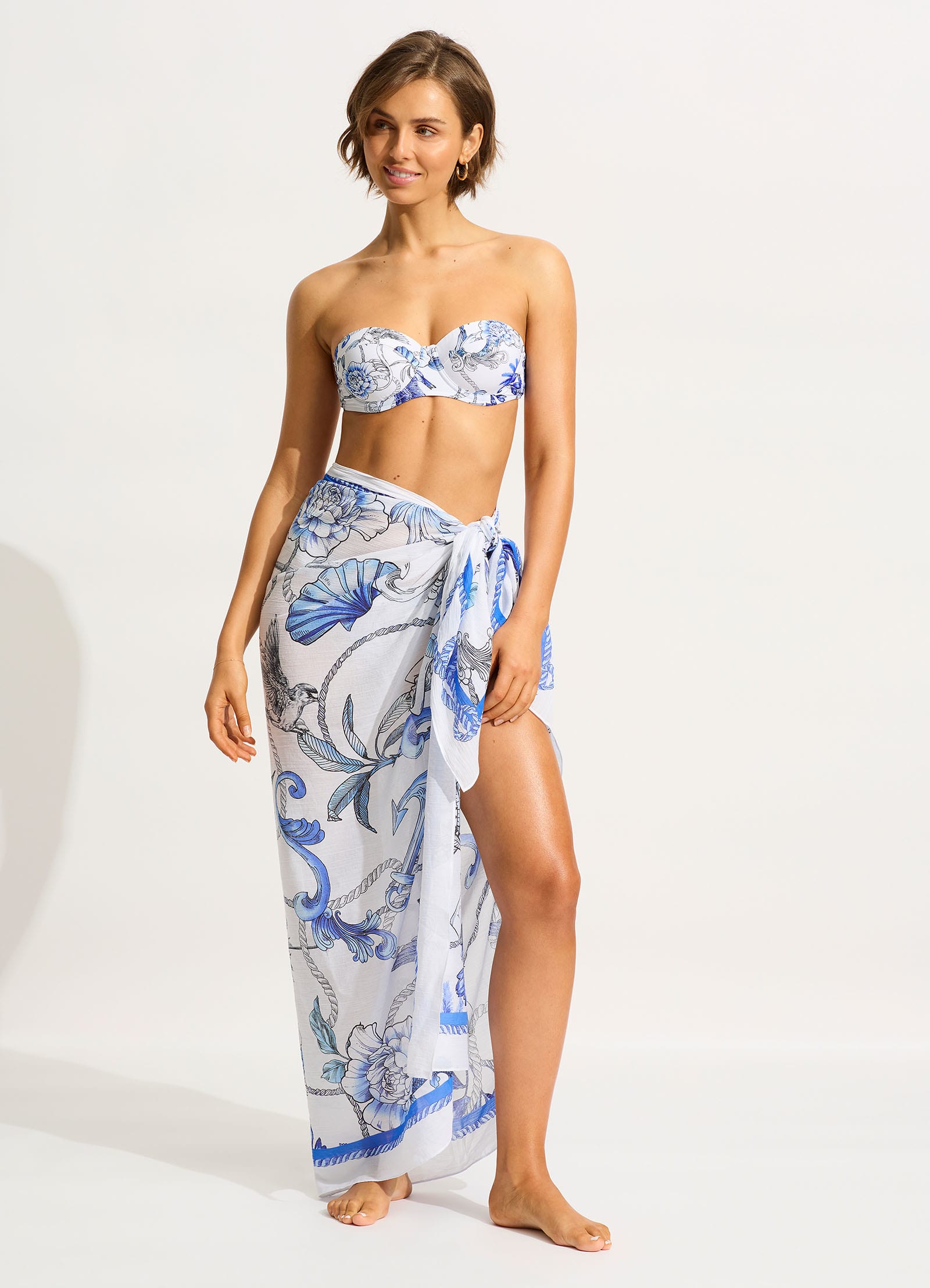 Ahoy Sarong - White - White