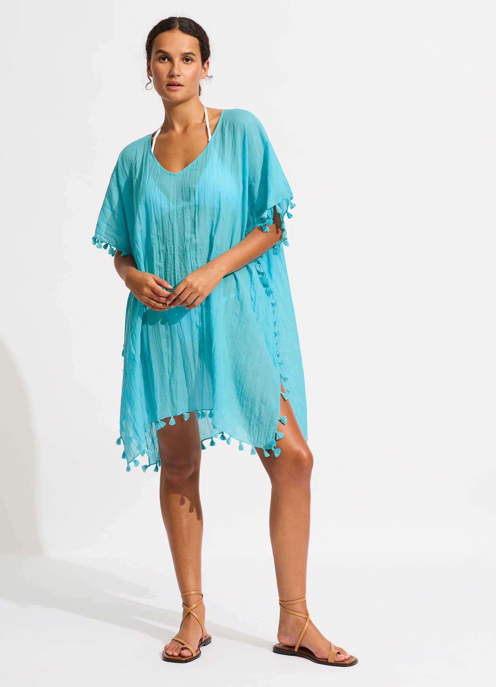 Amnesia Kaftan - Atoll Blue - Atoll Blue