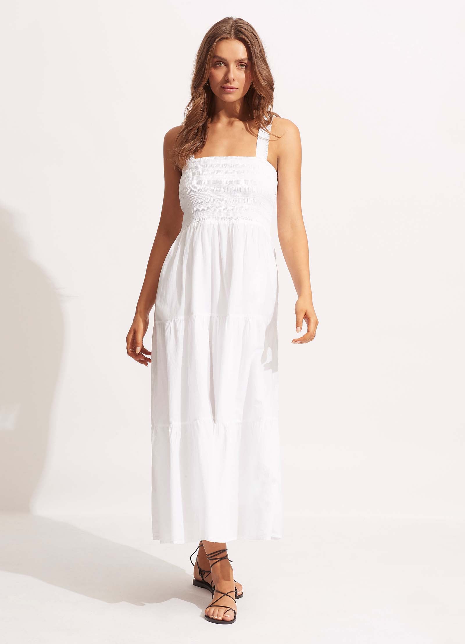 Beach House Dress - White - White