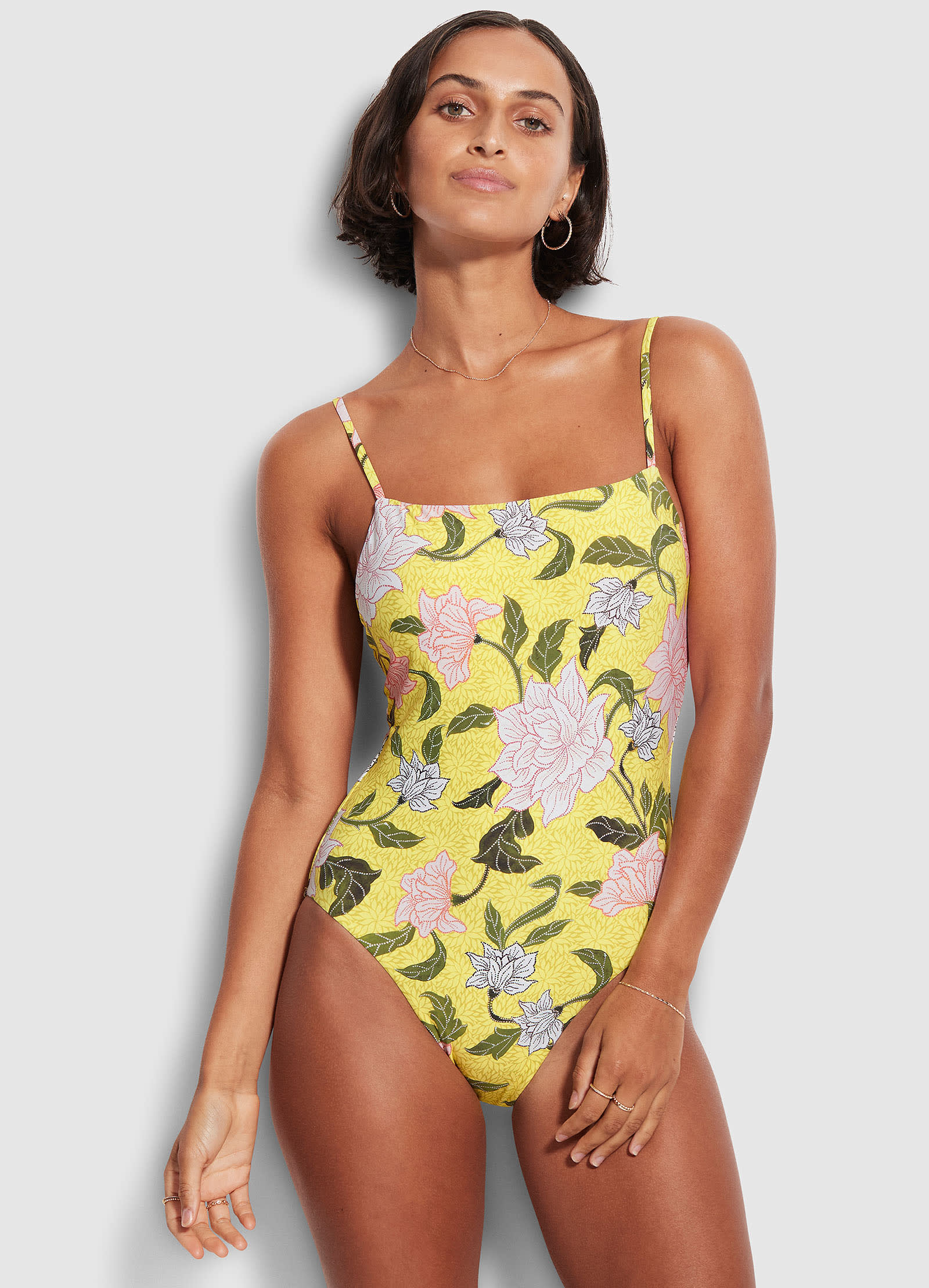 Boheme Square Neck One Piece - Lime Light - Lime Light