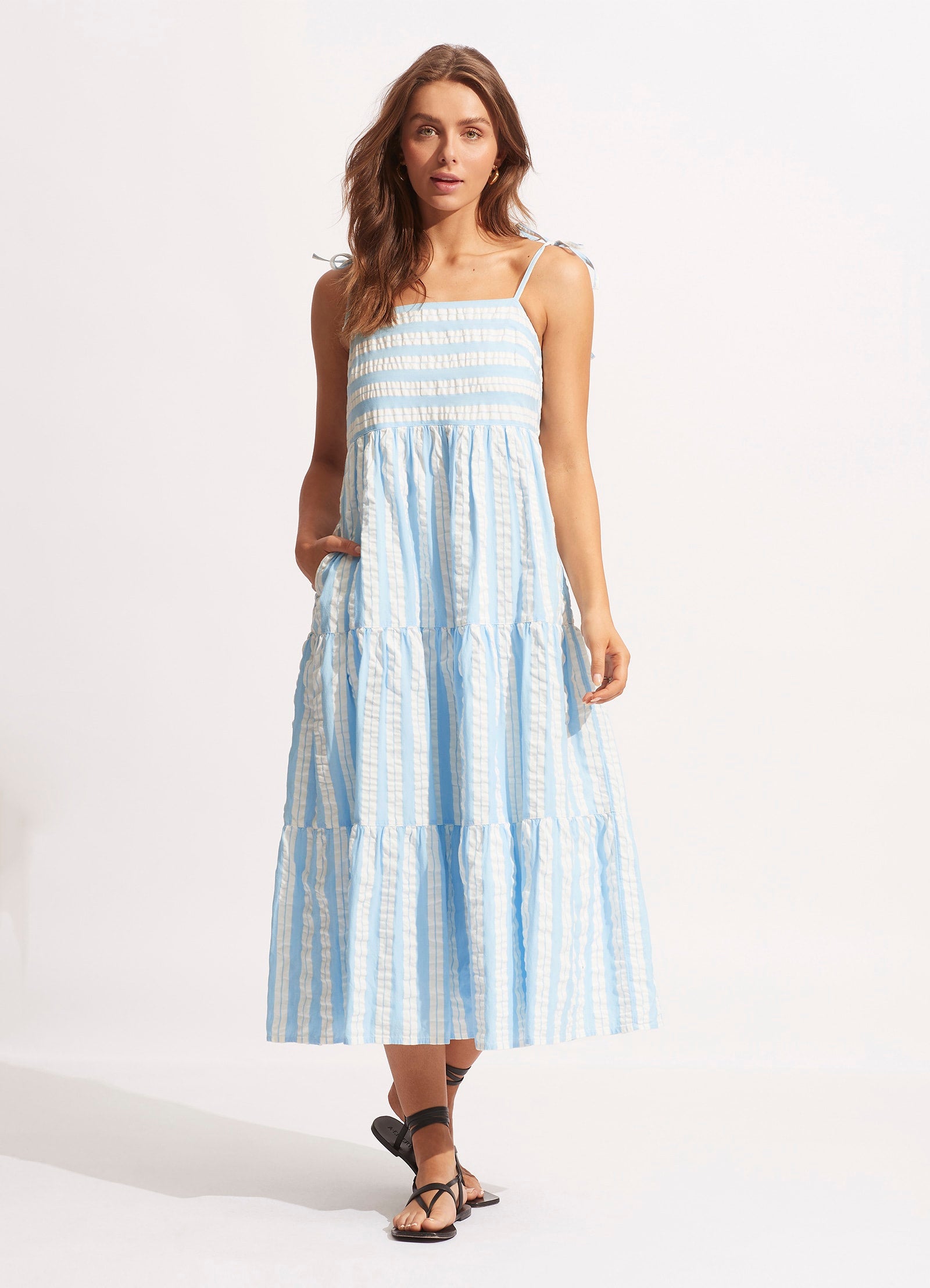 Cabana Tier Maxi - Powder Blue - Powder Blue