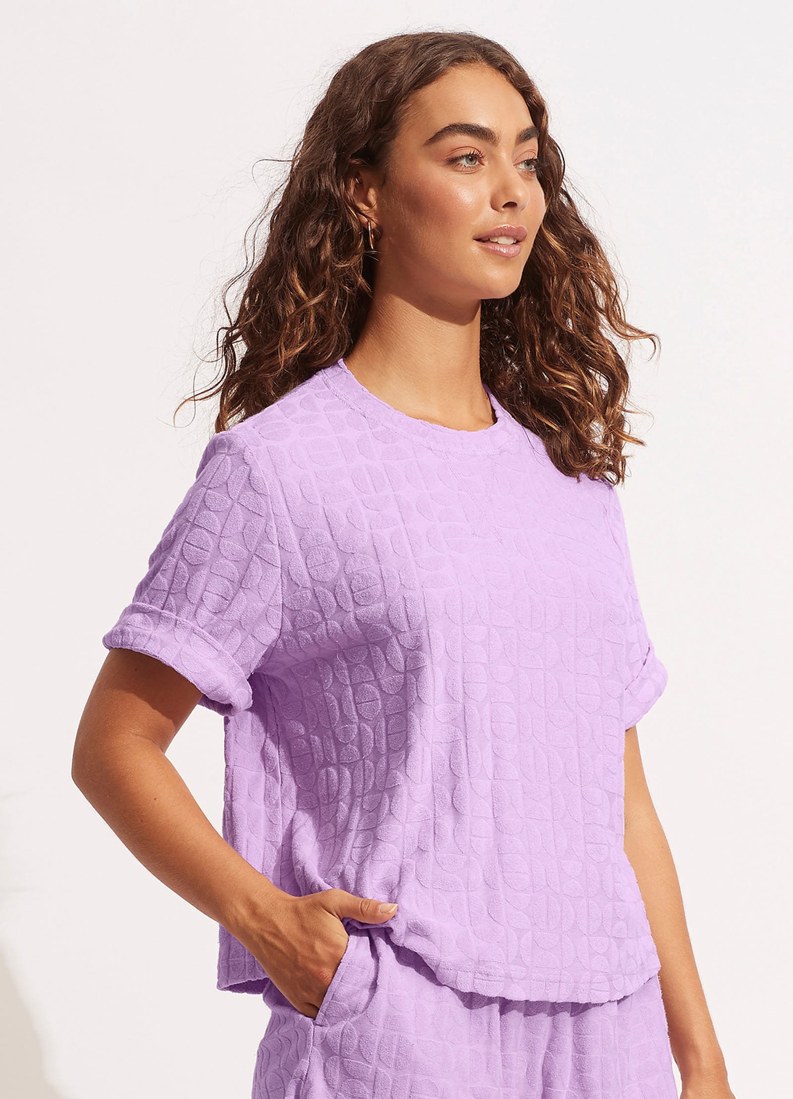 Capri Terry Tee - Wild Rose - Wild Rose view 3