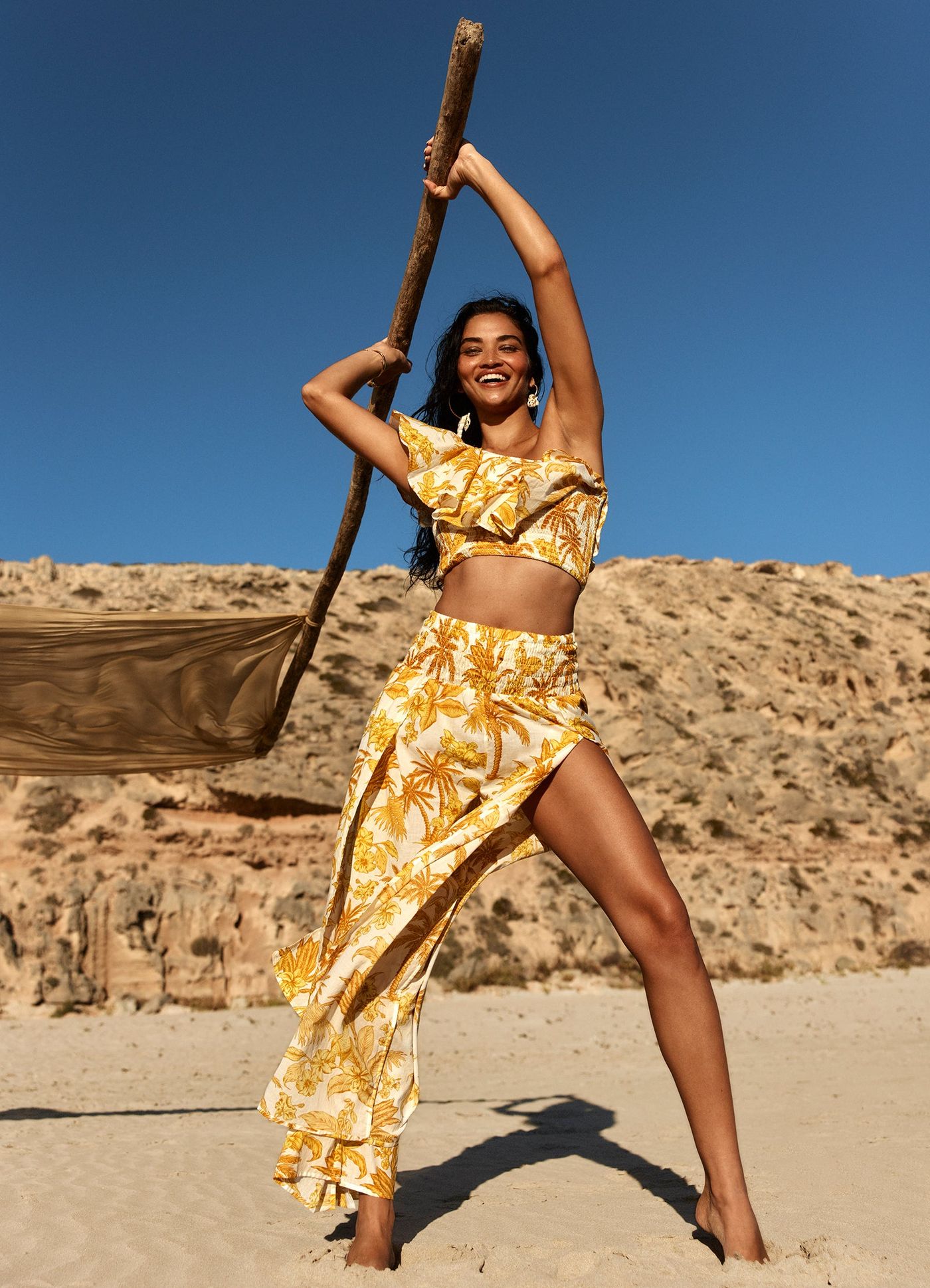 Castaway Shirring Pant - Tuscan Sun - TuscanSun