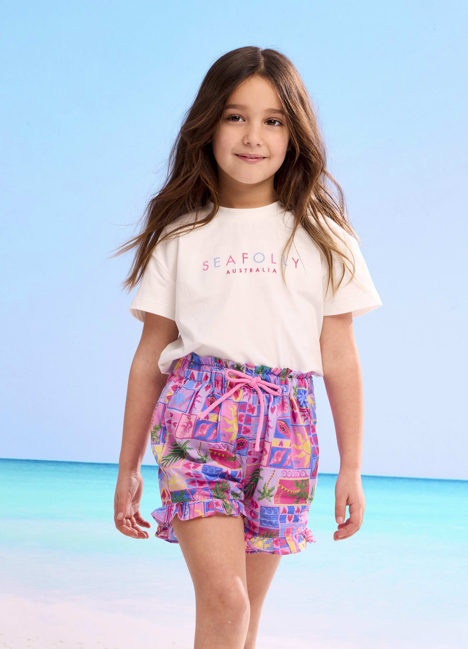 Cloud Dancer Cotton Embossed Crop Tee - Cloud Dancer - Cloud Dancer