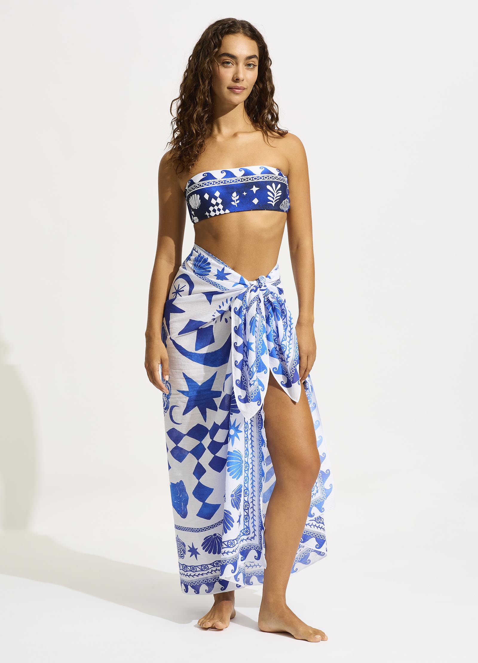 Corfu Sarong - Azure - Azure