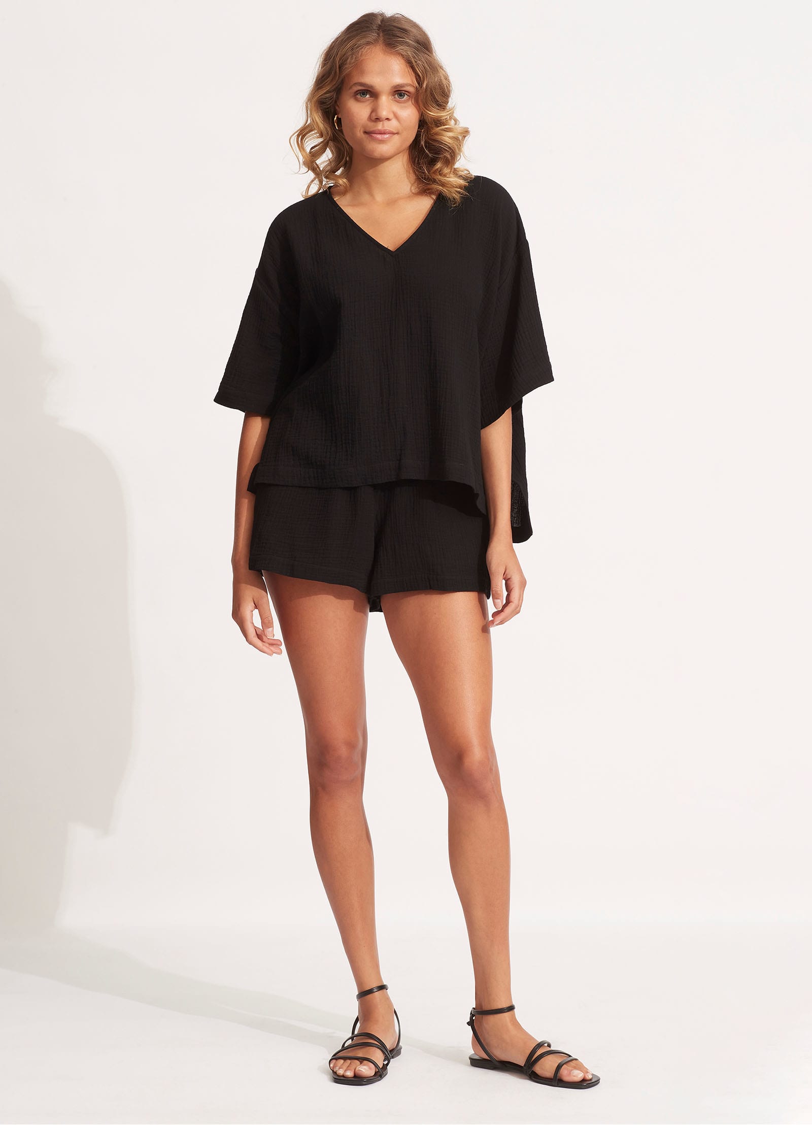 Double Cloth Short - Black - Black