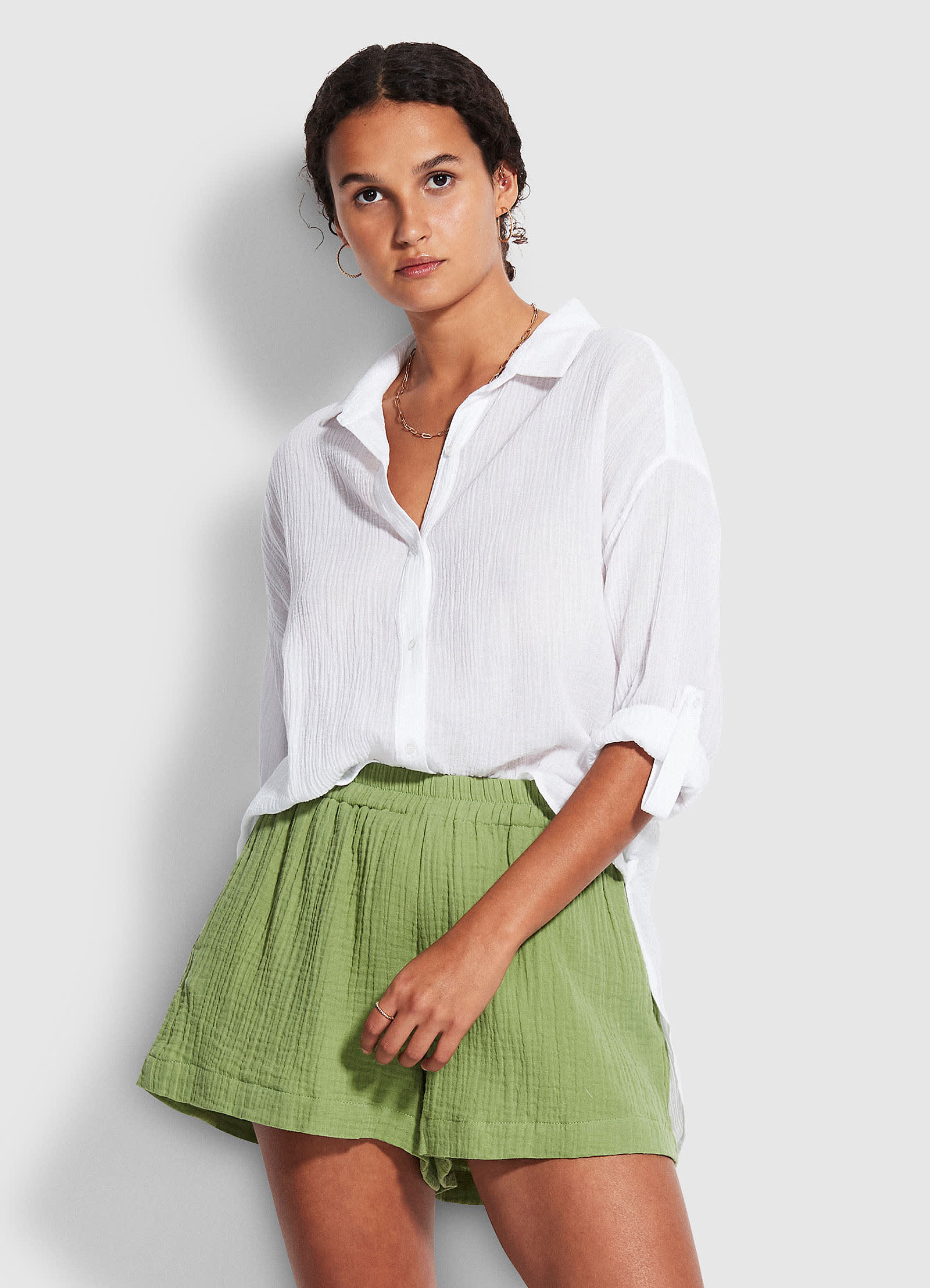 Double Cloth Short - Green Tea - Green Tea