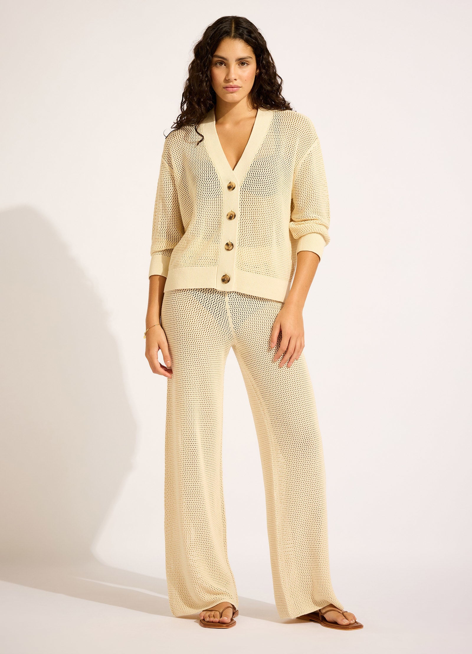 Dunes Knit Cardigan - Ecru