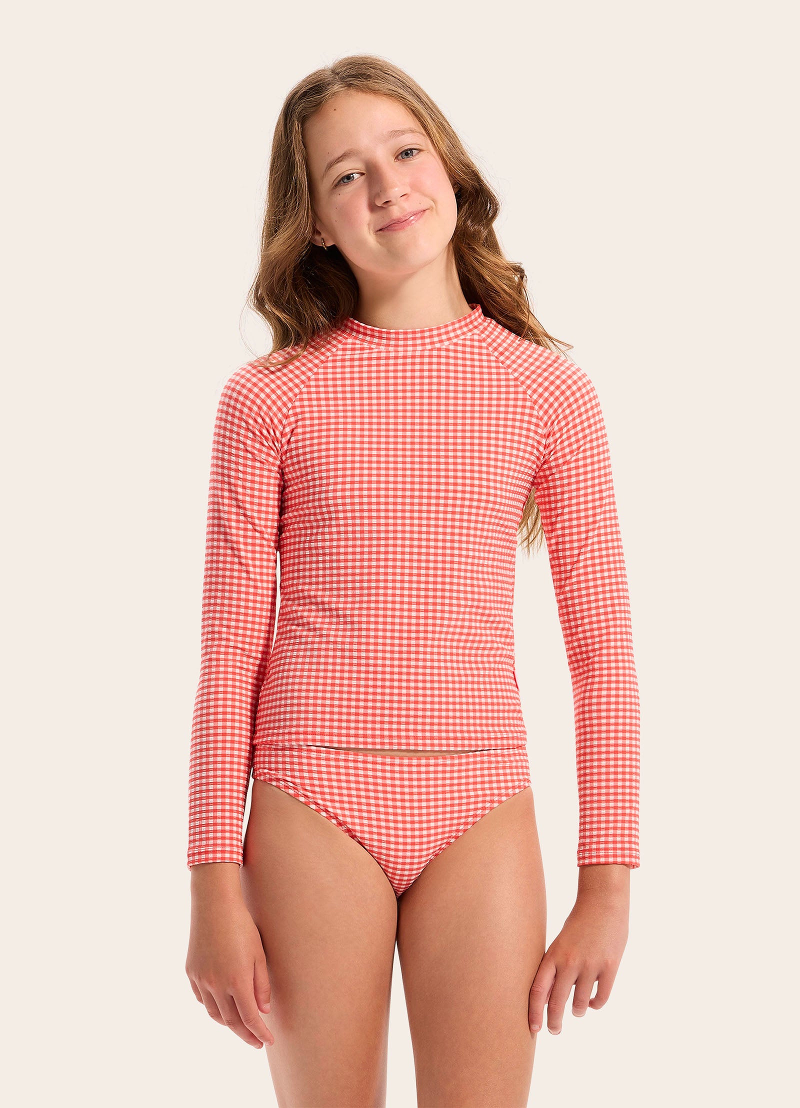 Gingham Surf Set - Melon