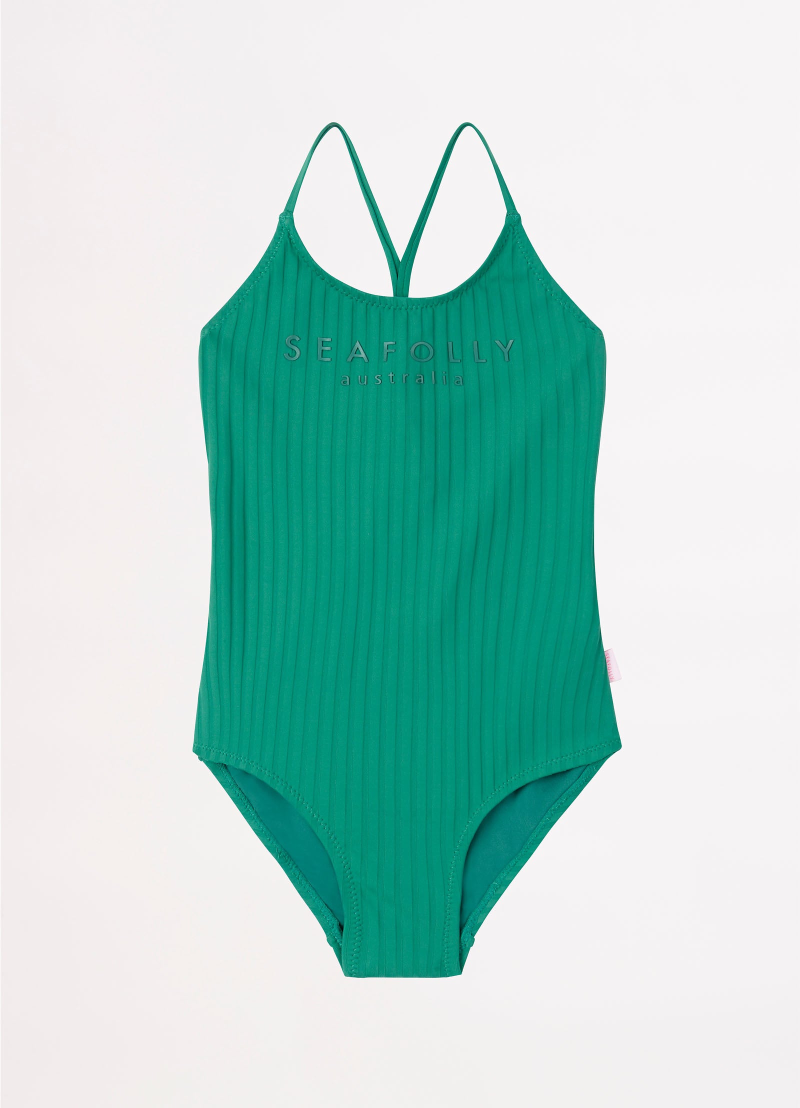 Girls Summer Essential Crossover Strap One Piece  - Forest - Forest