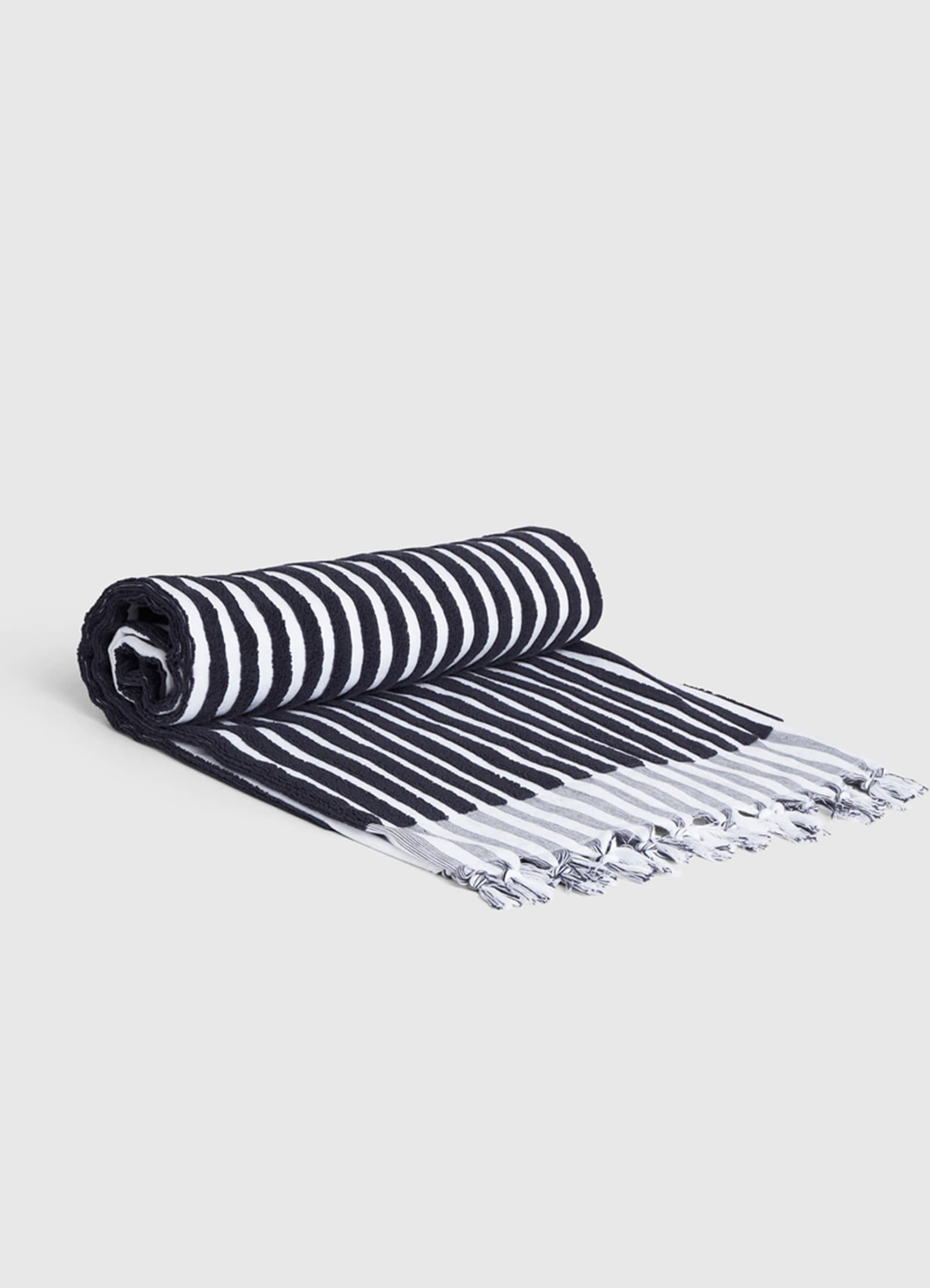 Marina Stripe Towel - True Navy - True Navy