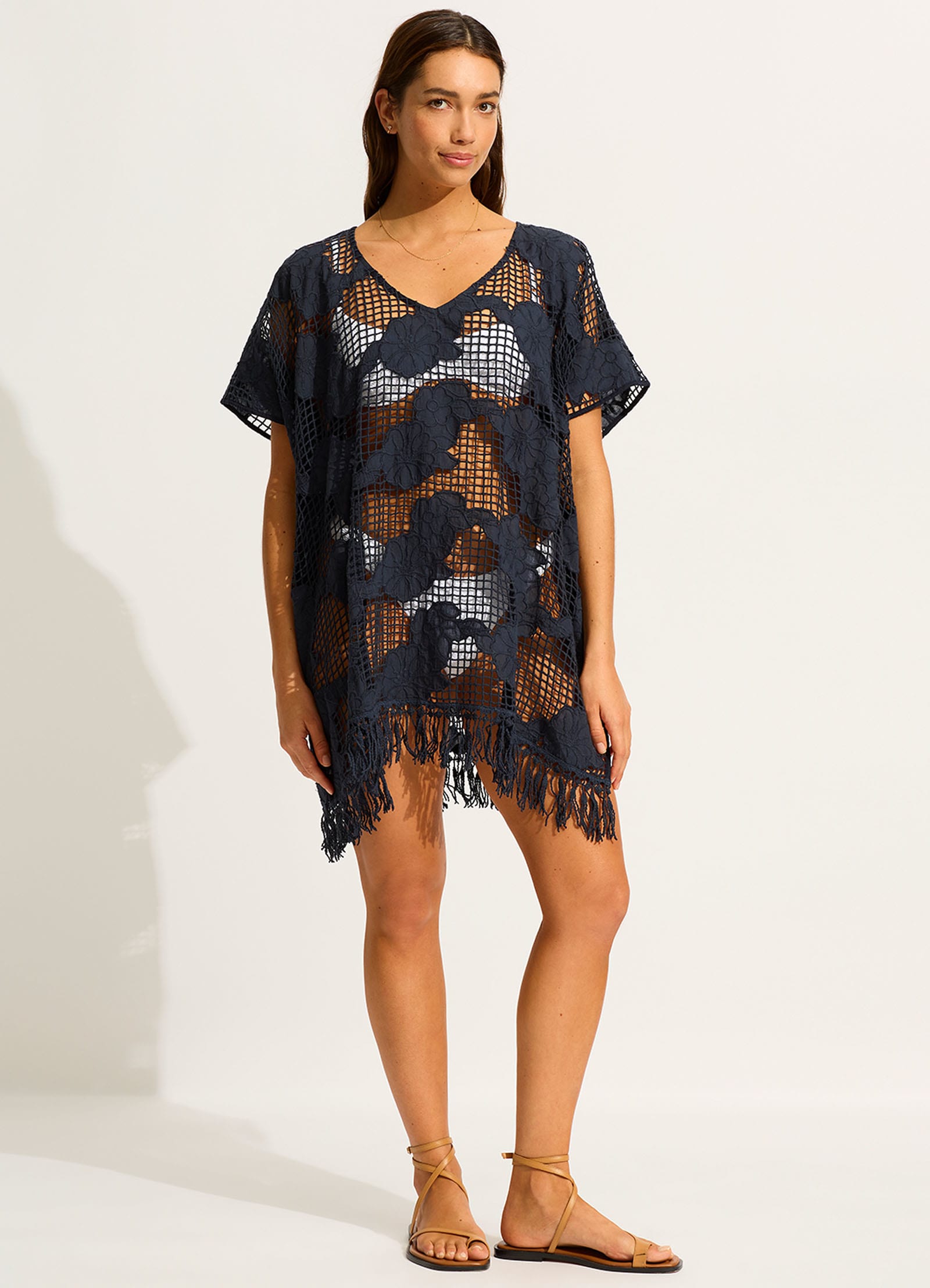 Mesh Kaftan - True Navy - True Navy
