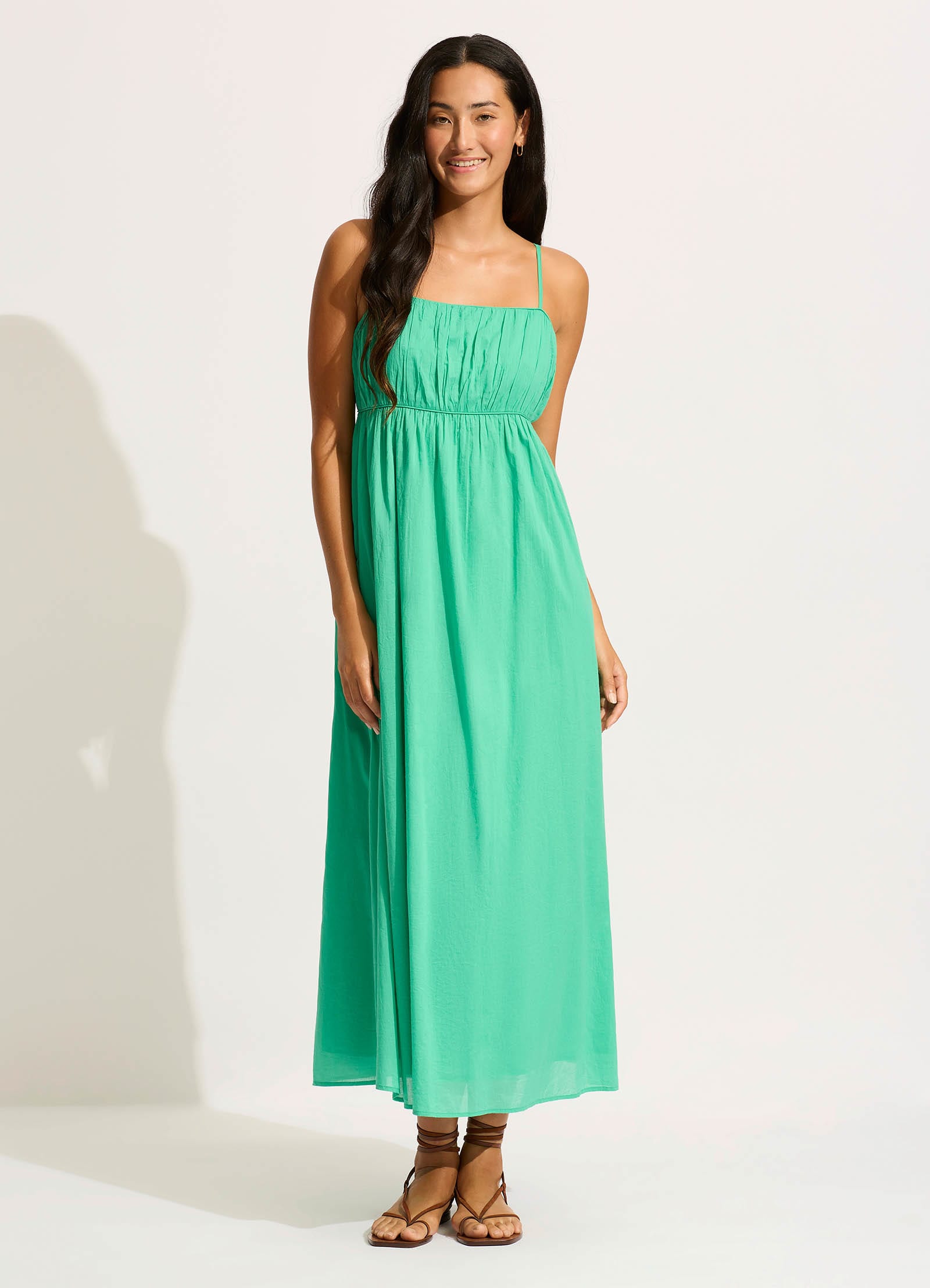 Piped Maxi Dress - Jade - Jade