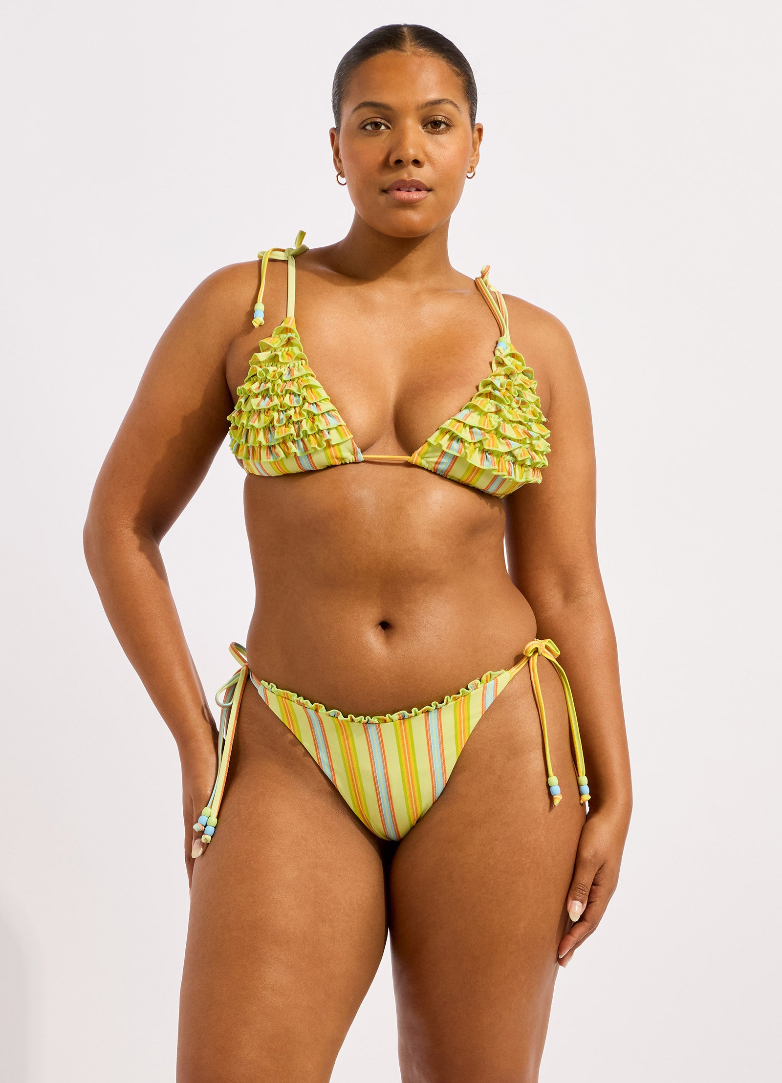 Positano Tie Side Bikini Bottom - Aloe Gel