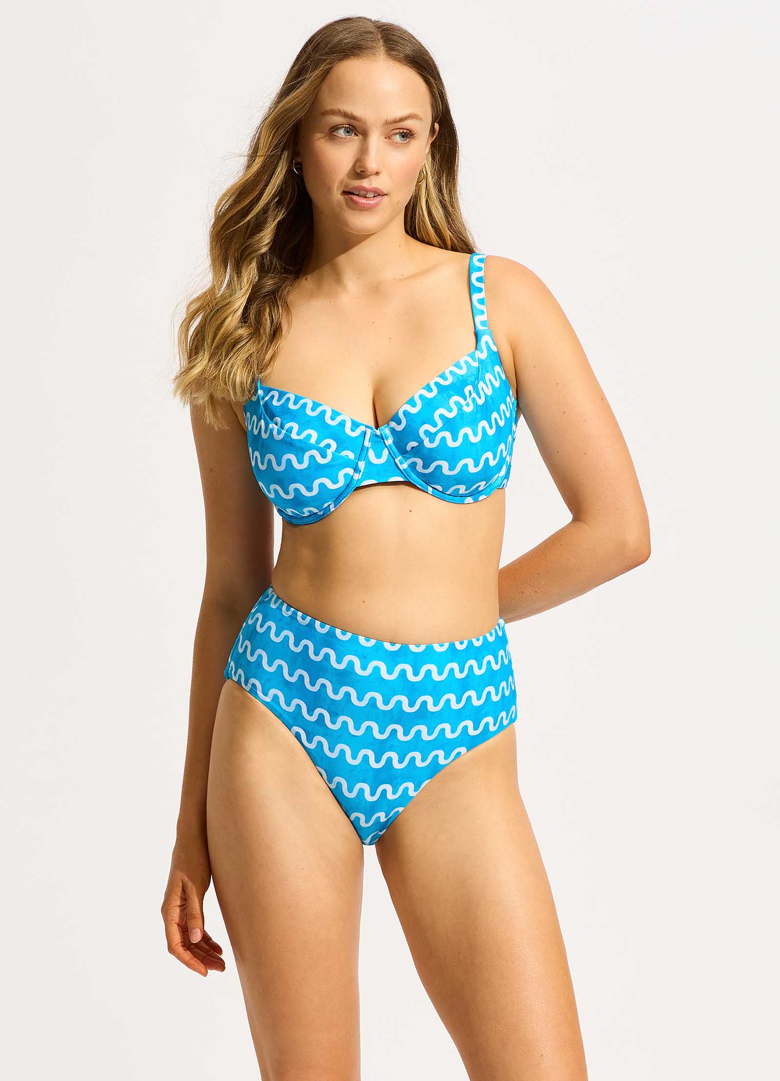 Soundwave F Cup Underwire Bikini Top - Turquoise - Turquoise