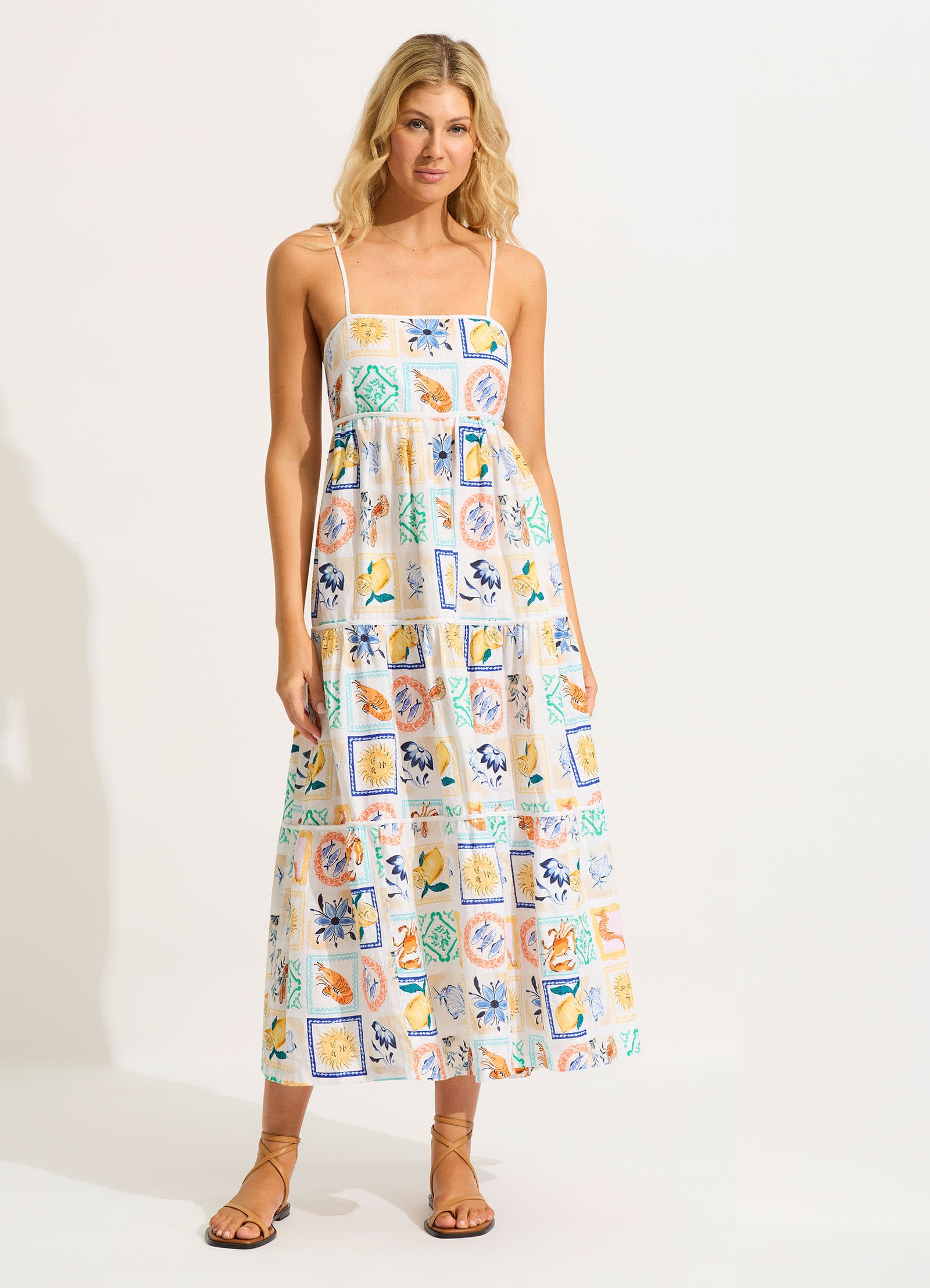 Wish You Were Here Midi Dress - Atoll Blue - Atoll Blue