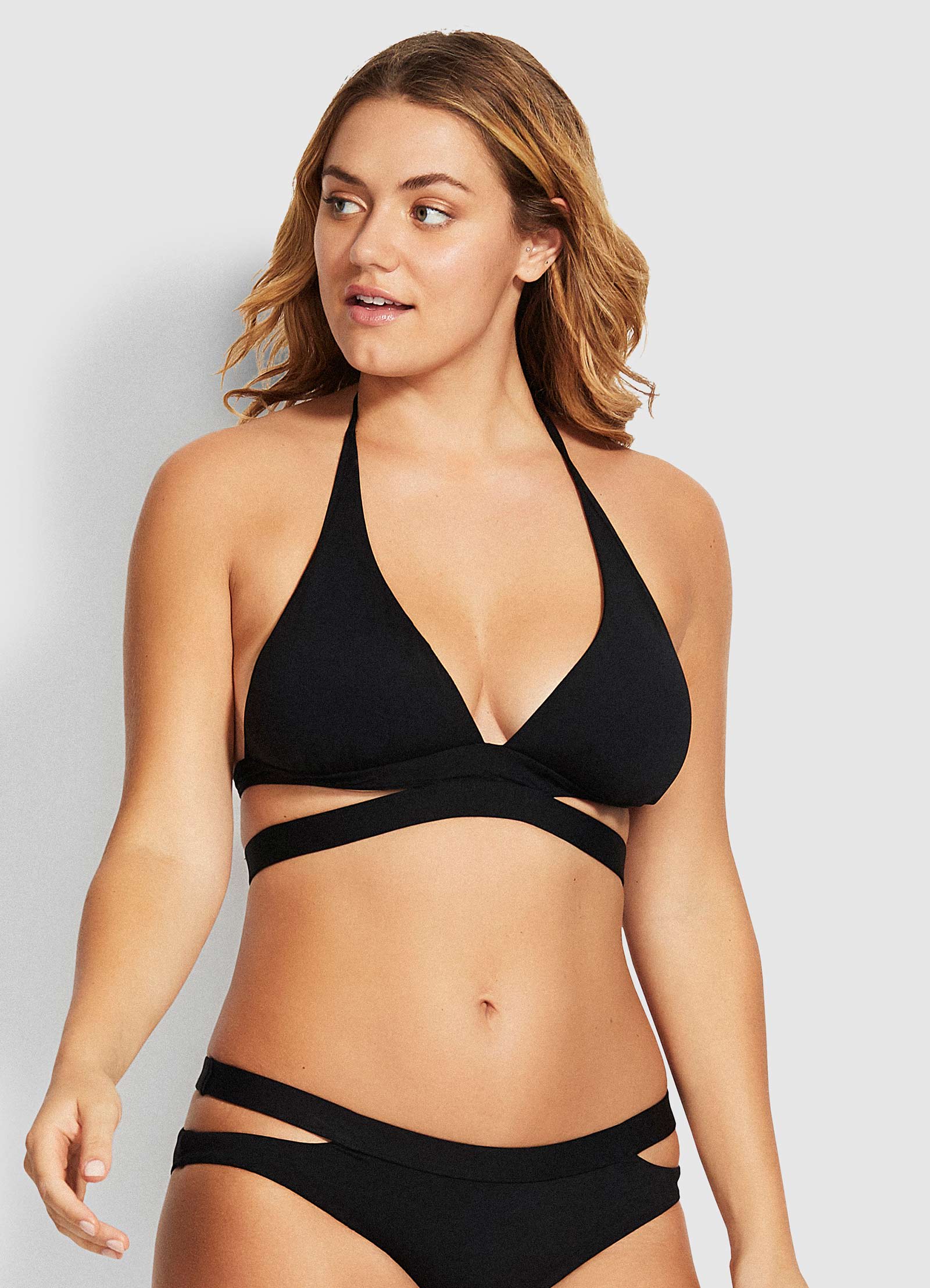 Active Halter Bikini Top - Black - Black
