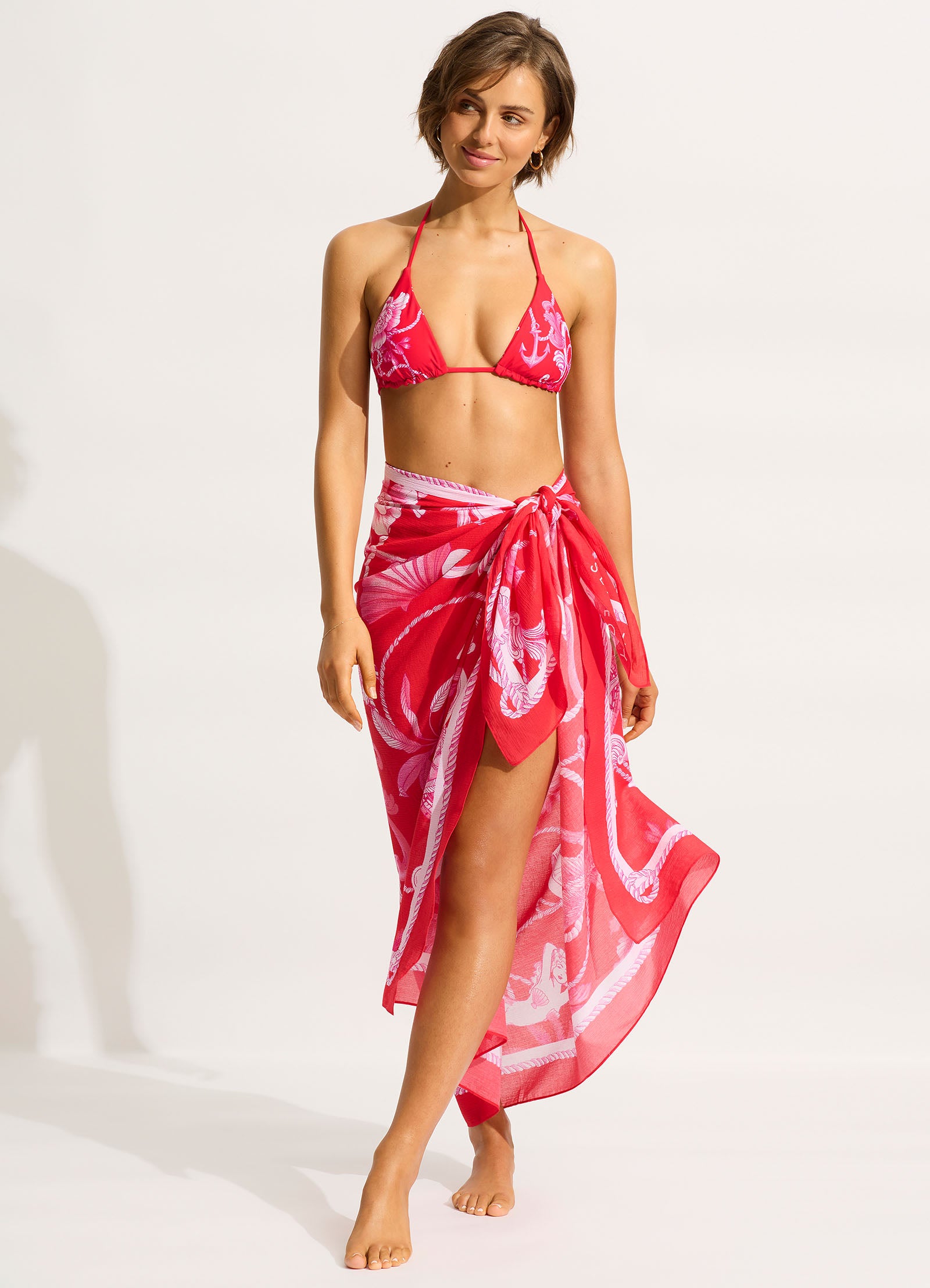 Ahoy Sarong - Chilli Red - Chilli Red