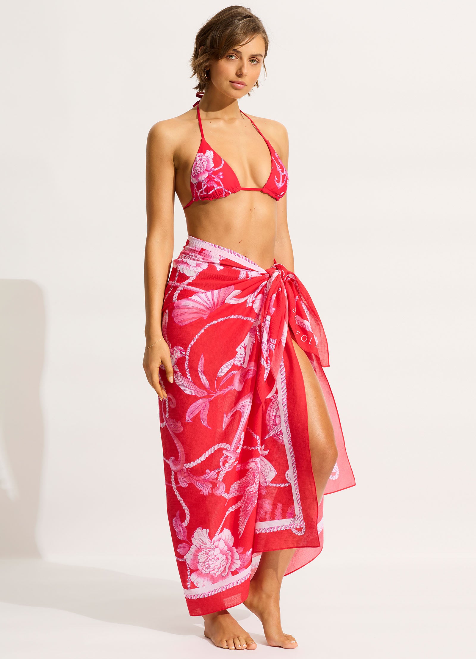 Ahoy Sarong - Chilli Red - Chilli Red view 2