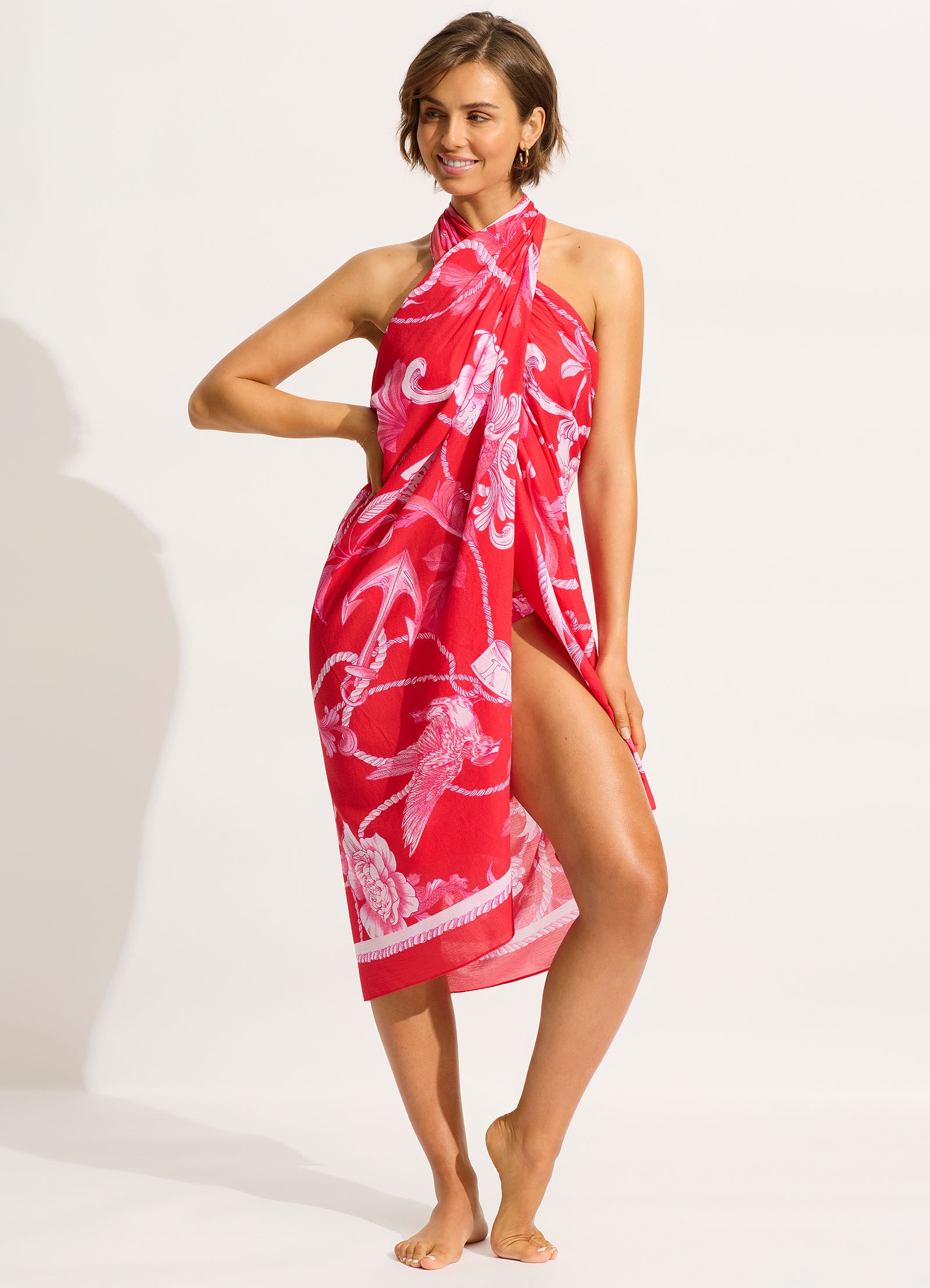 Ahoy Sarong - Chilli Red - Chilli Red view 5