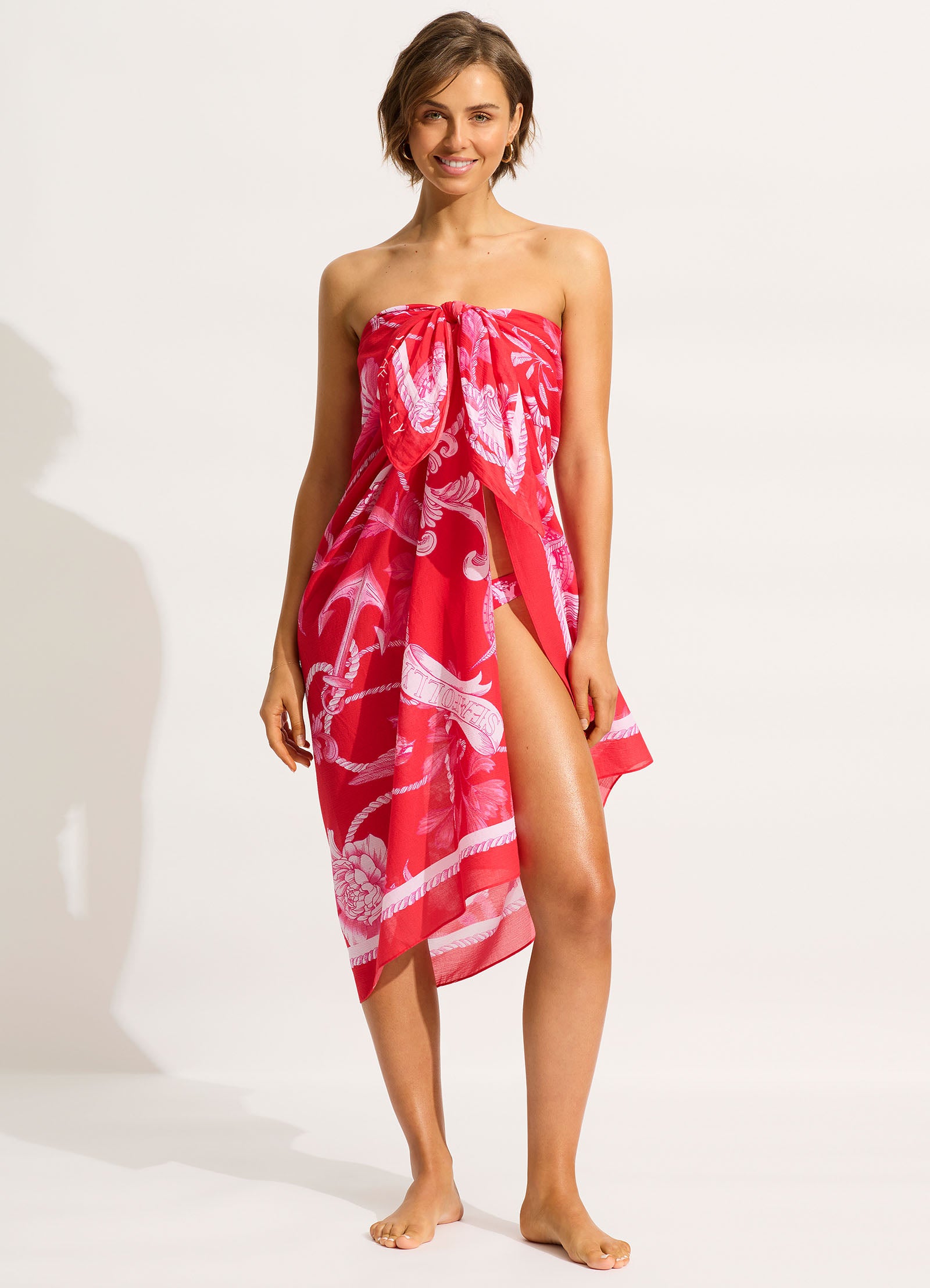 Ahoy Sarong - Chilli Red - Chilli Red view 6
