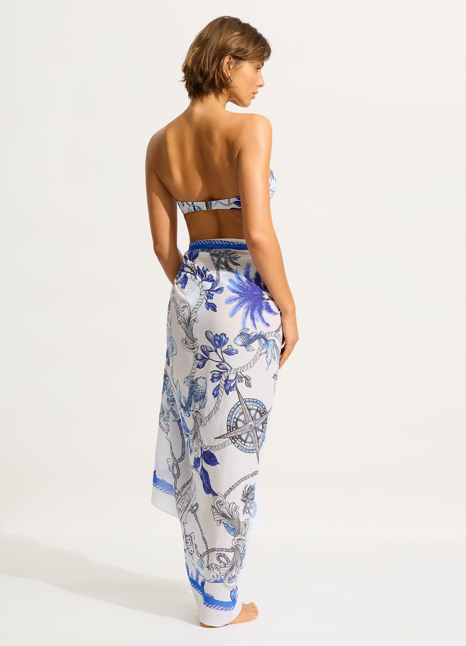 Ahoy Sarong - White - White view 3