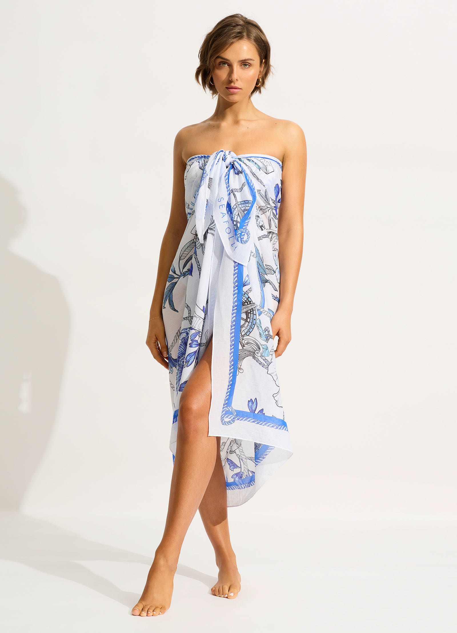 Ahoy Sarong - White - White view 6