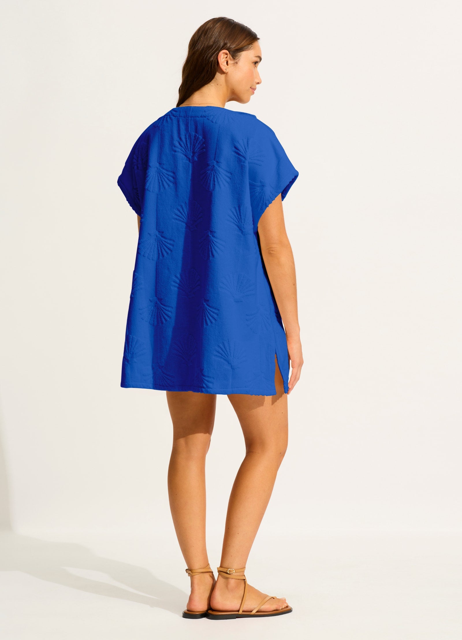 Ahoy Towel Poncho - Azure - Azure view 3