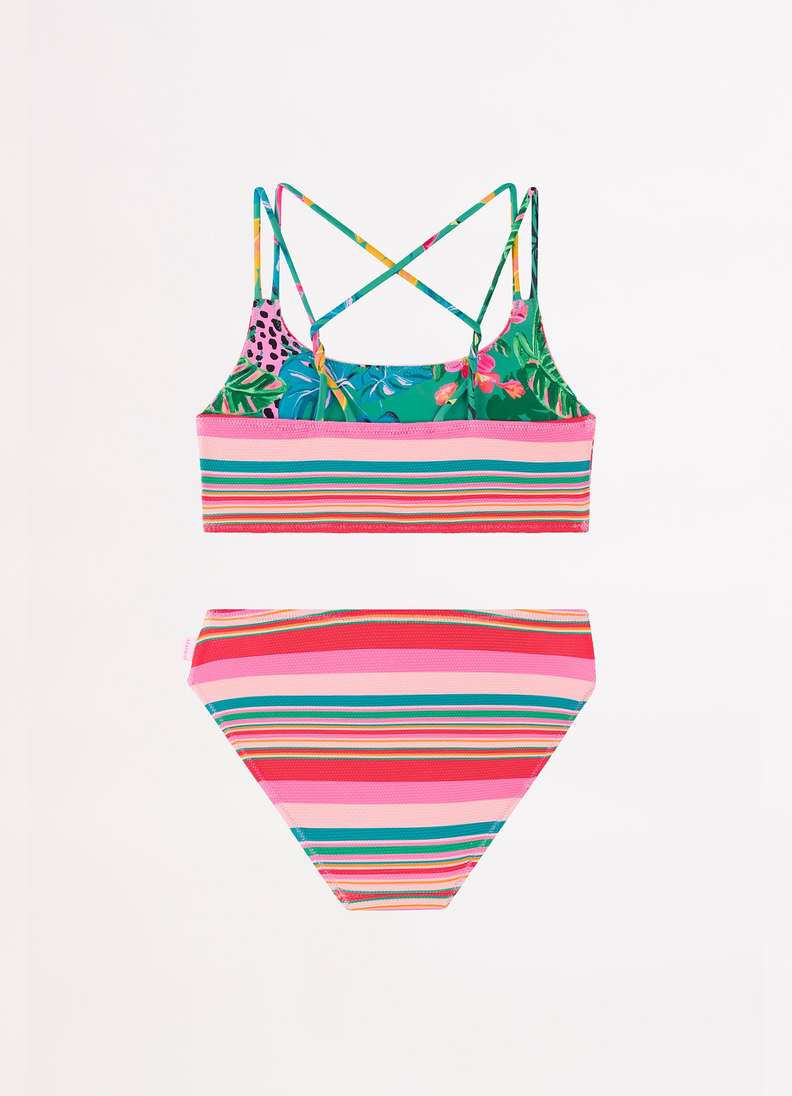 Amazon Girls Reversible Bikini - Green - Green view 4