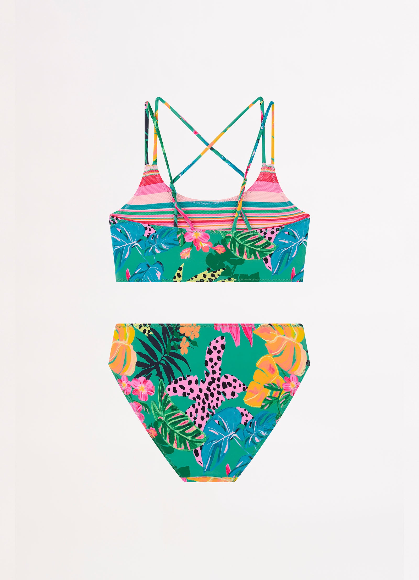 Amazon Girls Reversible Bikini - Green - Green view 6