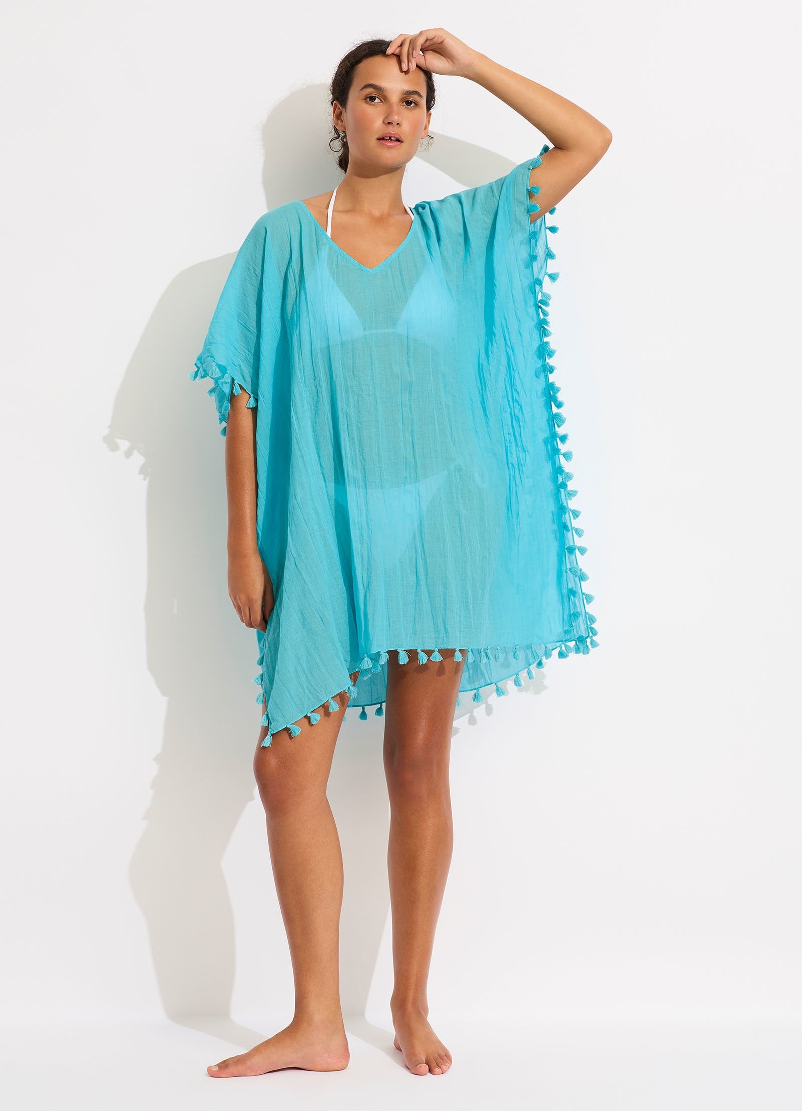 Amnesia Kaftan - Atoll Blue - Atoll Blue view 2