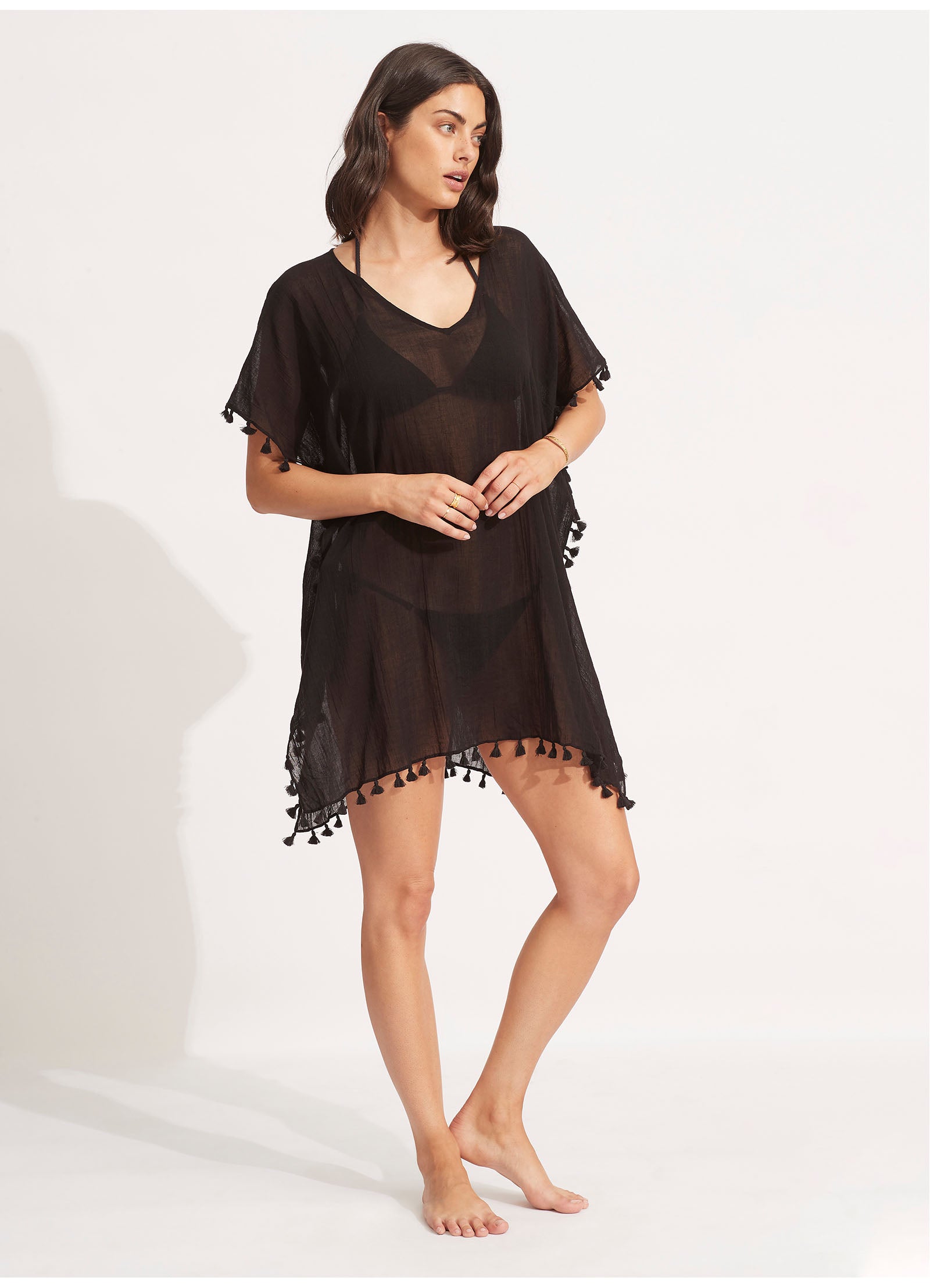 Amnesia Kaftan - Black - Black view 2