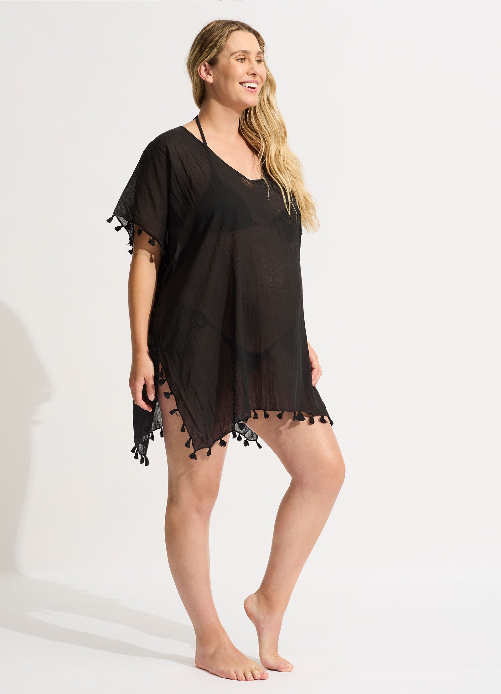 Amnesia Kaftan - Black - Black view 3