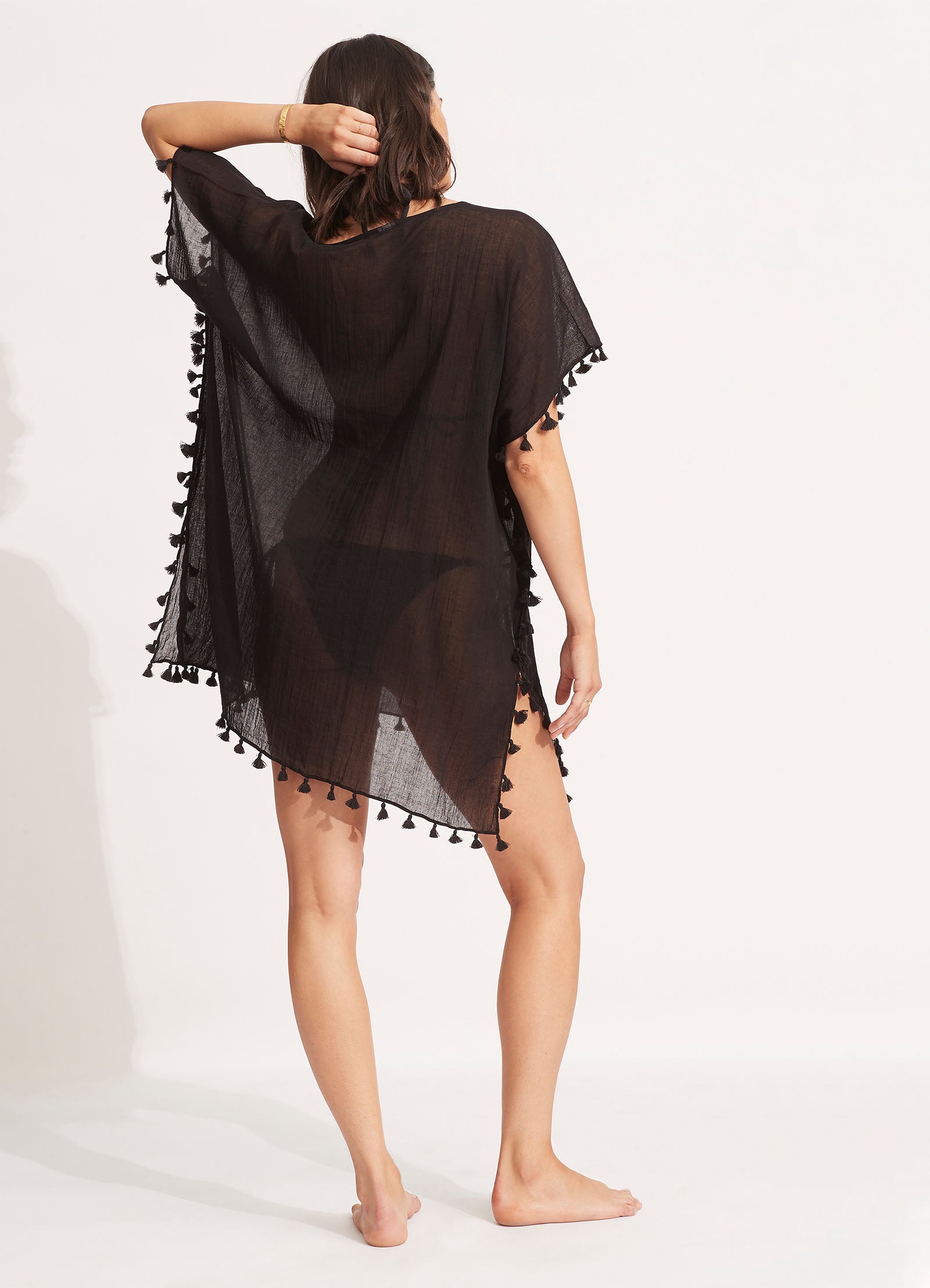 Amnesia Kaftan - Black - Black view 4