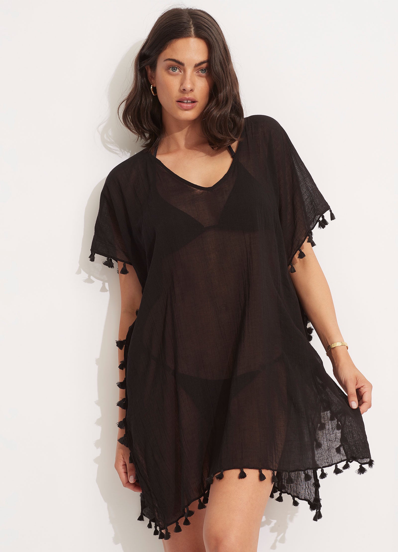 Amnesia Kaftan - Black - Black view 5