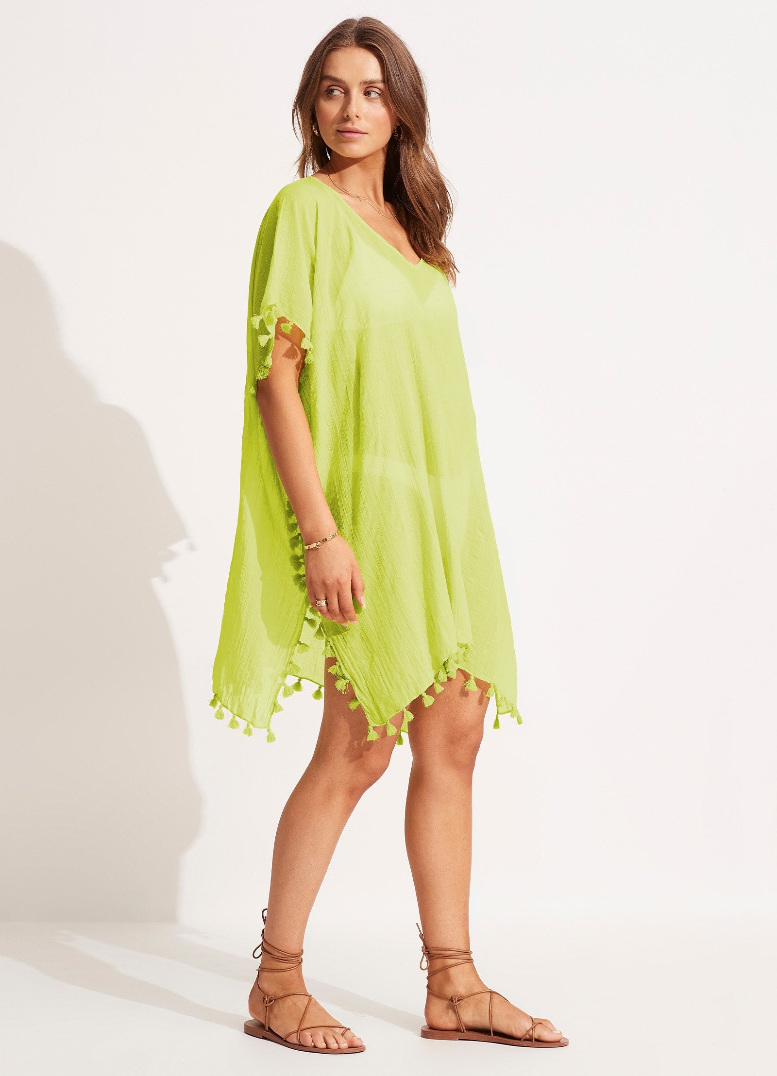 Amnesia Kaftan - Celery - Celery view 2