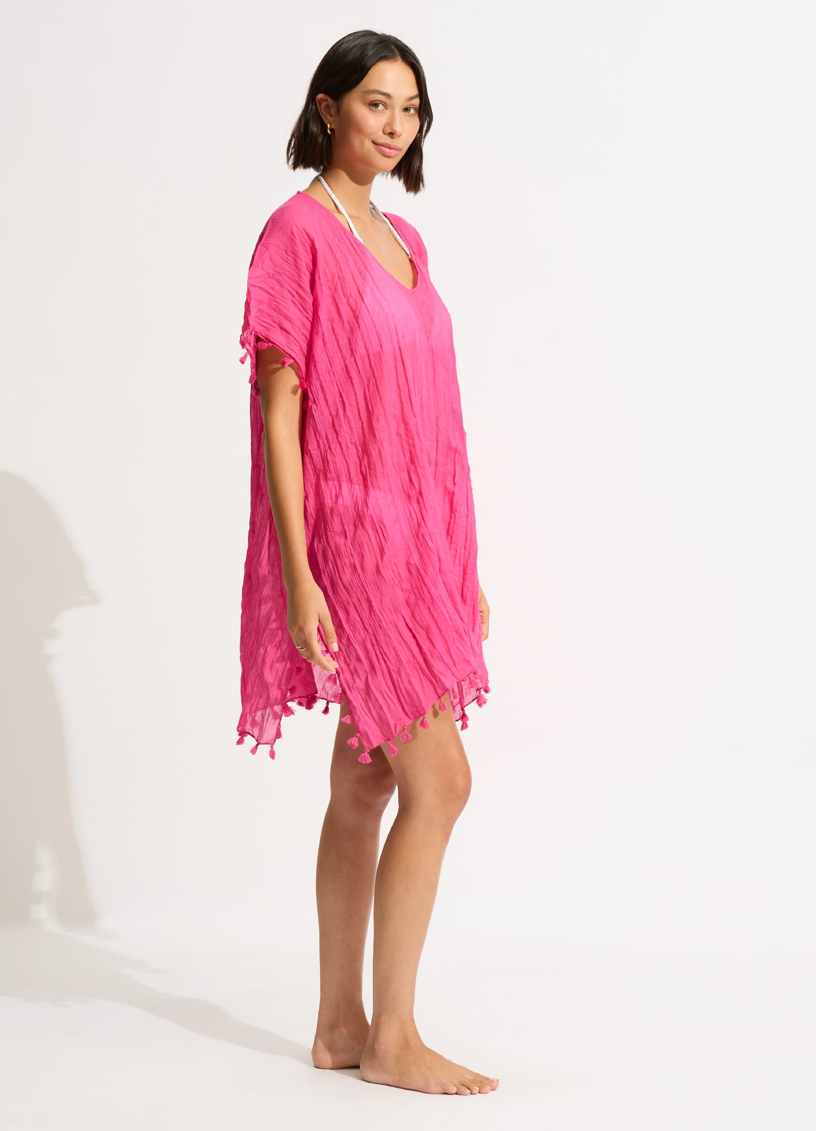 Amnesia Kaftan - Fuchsia Rose - Fuchsia Rose view 2