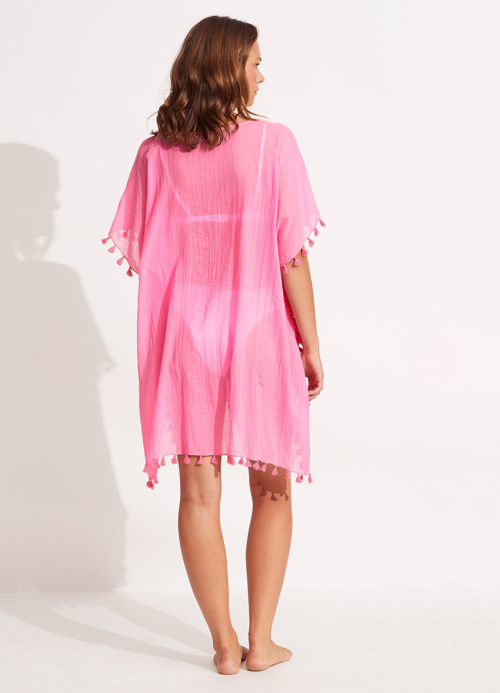 Amnesia Kaftan - Pink - Pink view 4