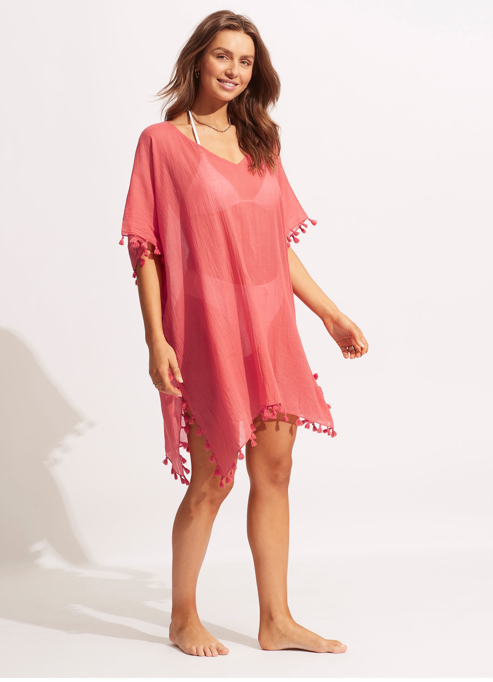 Amnesia Kaftan - Sun Kissed Coral - Sun Kissed Coral view 2