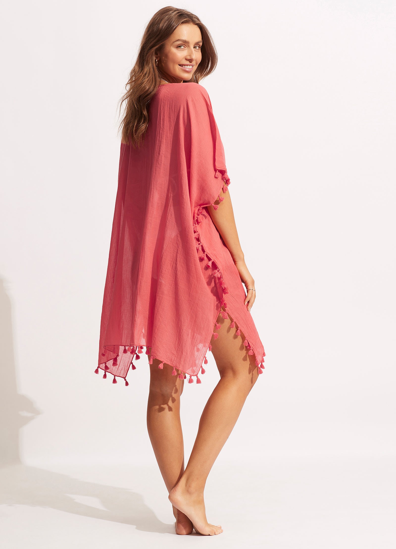 Amnesia Kaftan - Sun Kissed Coral - Sun Kissed Coral view 3