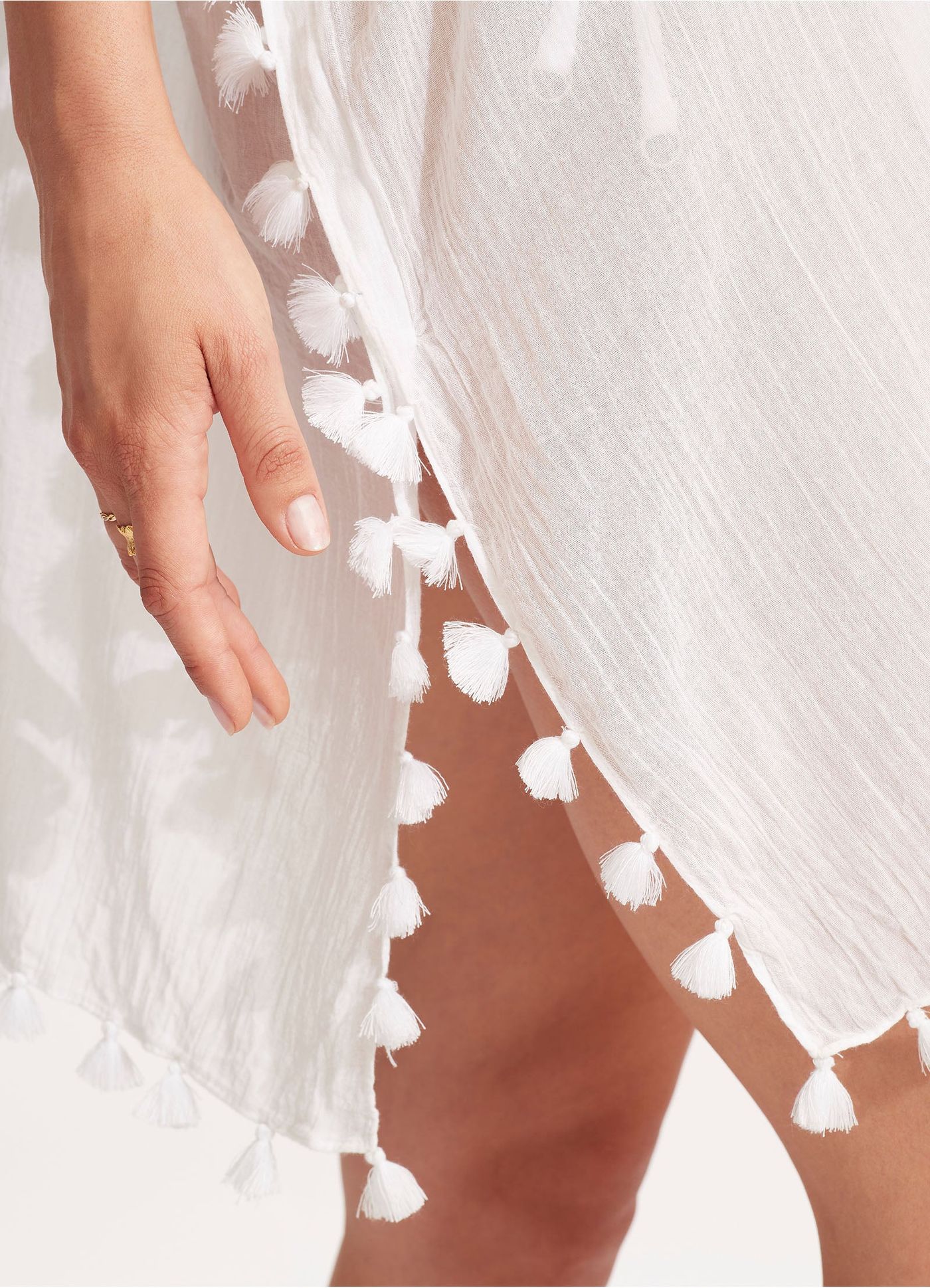 Amnesia Kaftan - White - White view 7