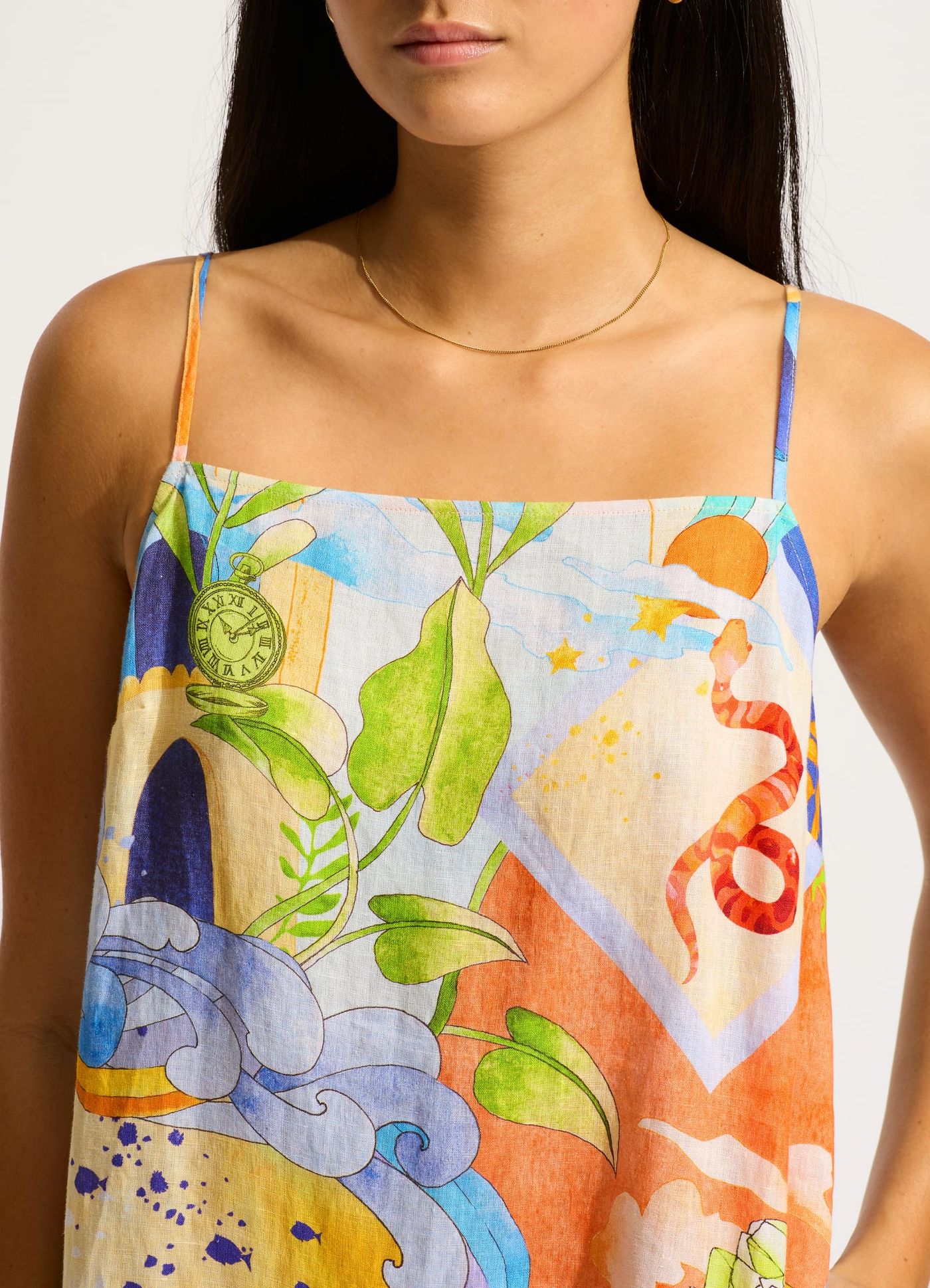 Aquarius Bandeau Mini Dress - Turquoise - Turquoise view 4