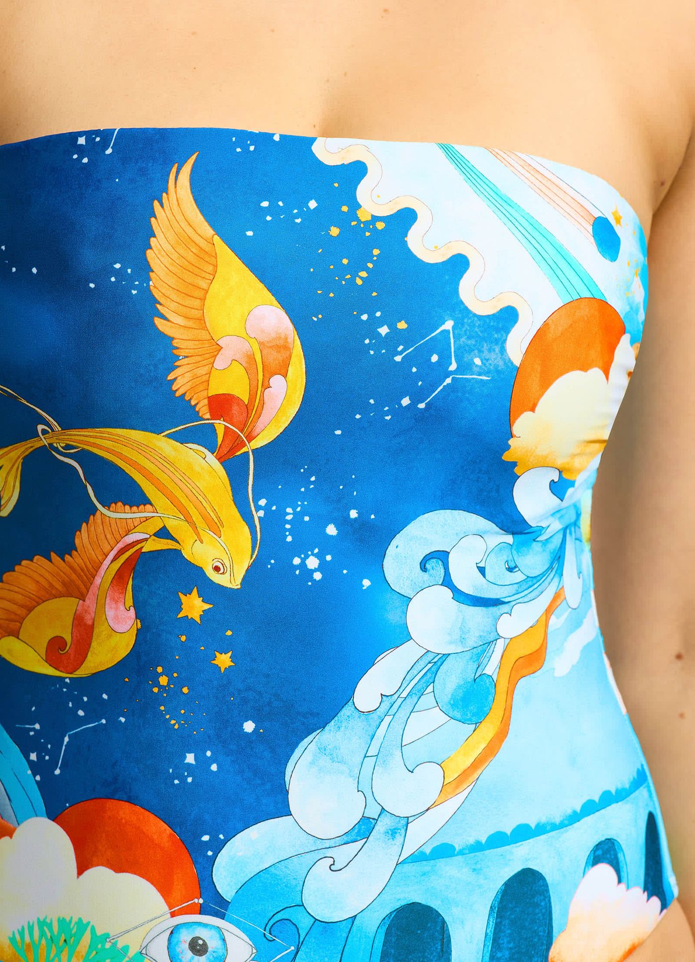 Aquarius DD Bandeau One Piece - Turquoise - Turquoise view 4