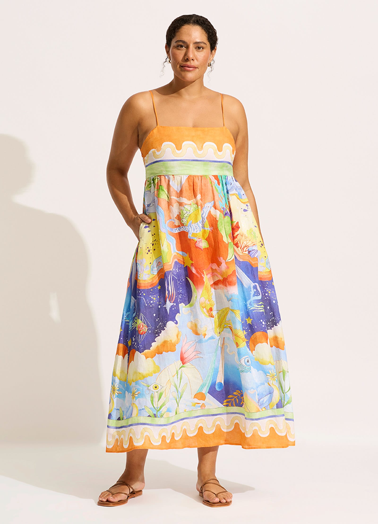 Aquarius Maxi Dress - Turquoise - Turquoise