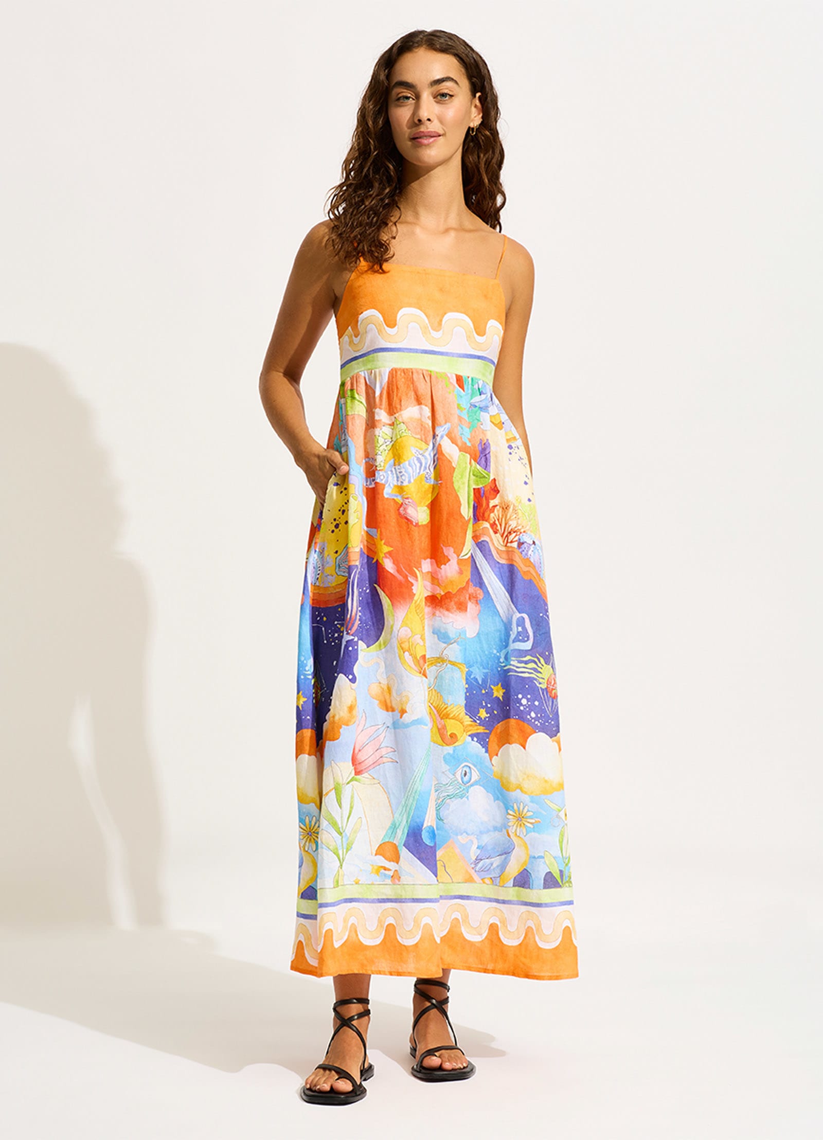 Aquarius Maxi Dress - Turquoise - Turquoise view 2