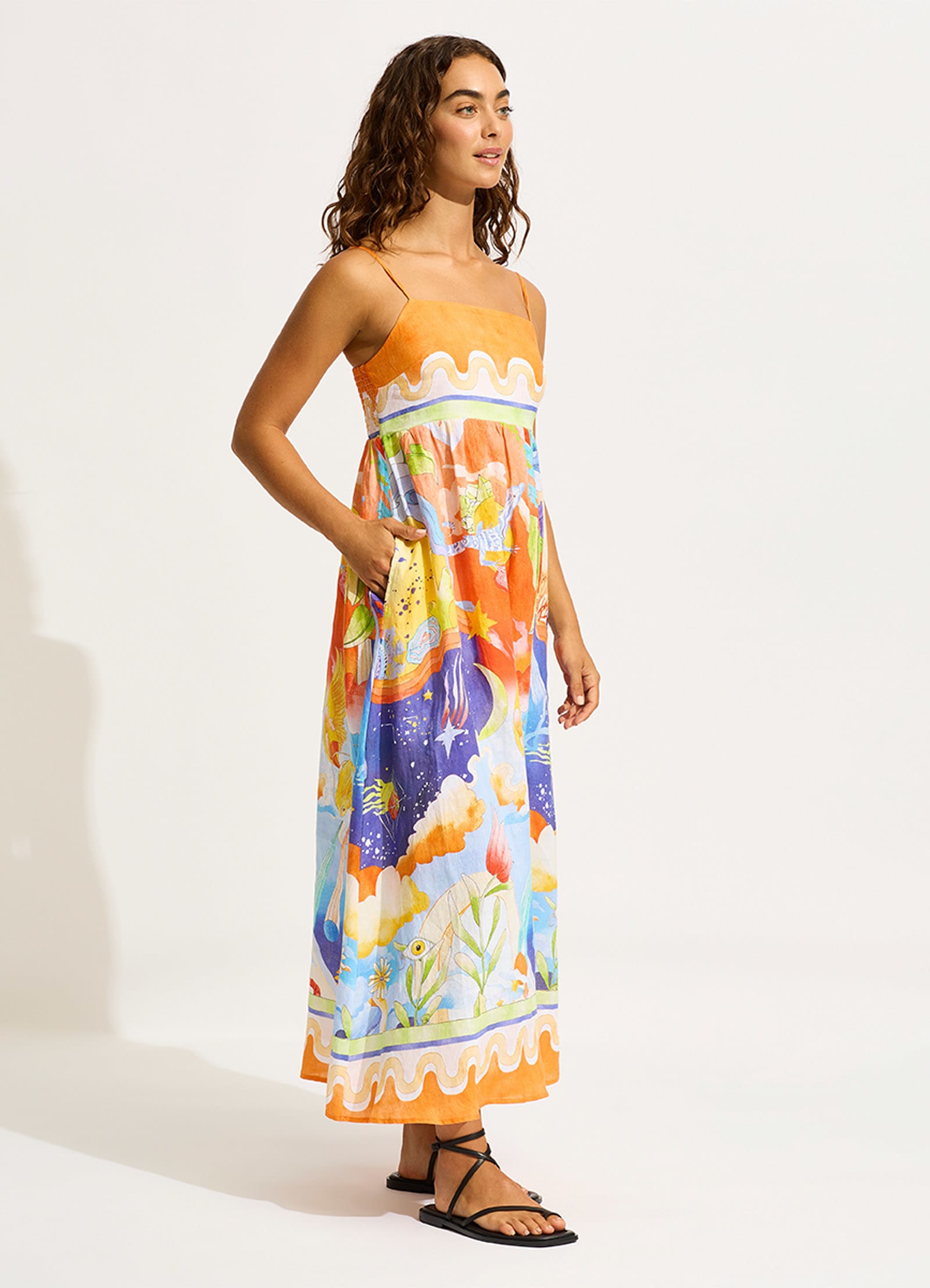 Aquarius Maxi Dress - Turquoise - Turquoise view 3