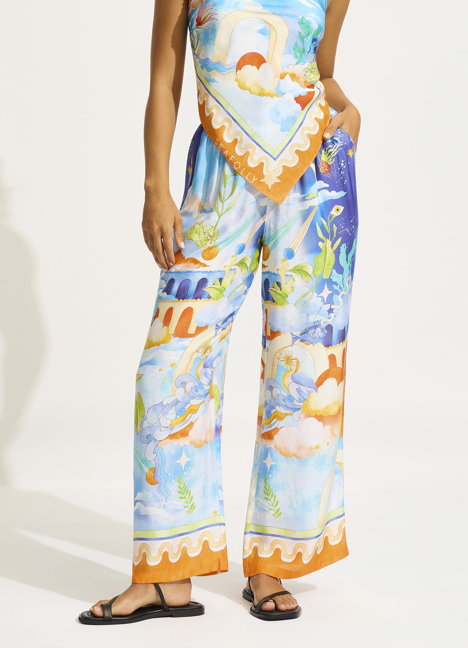 Aquarius Pant - Turquoise - Turquoise view 2