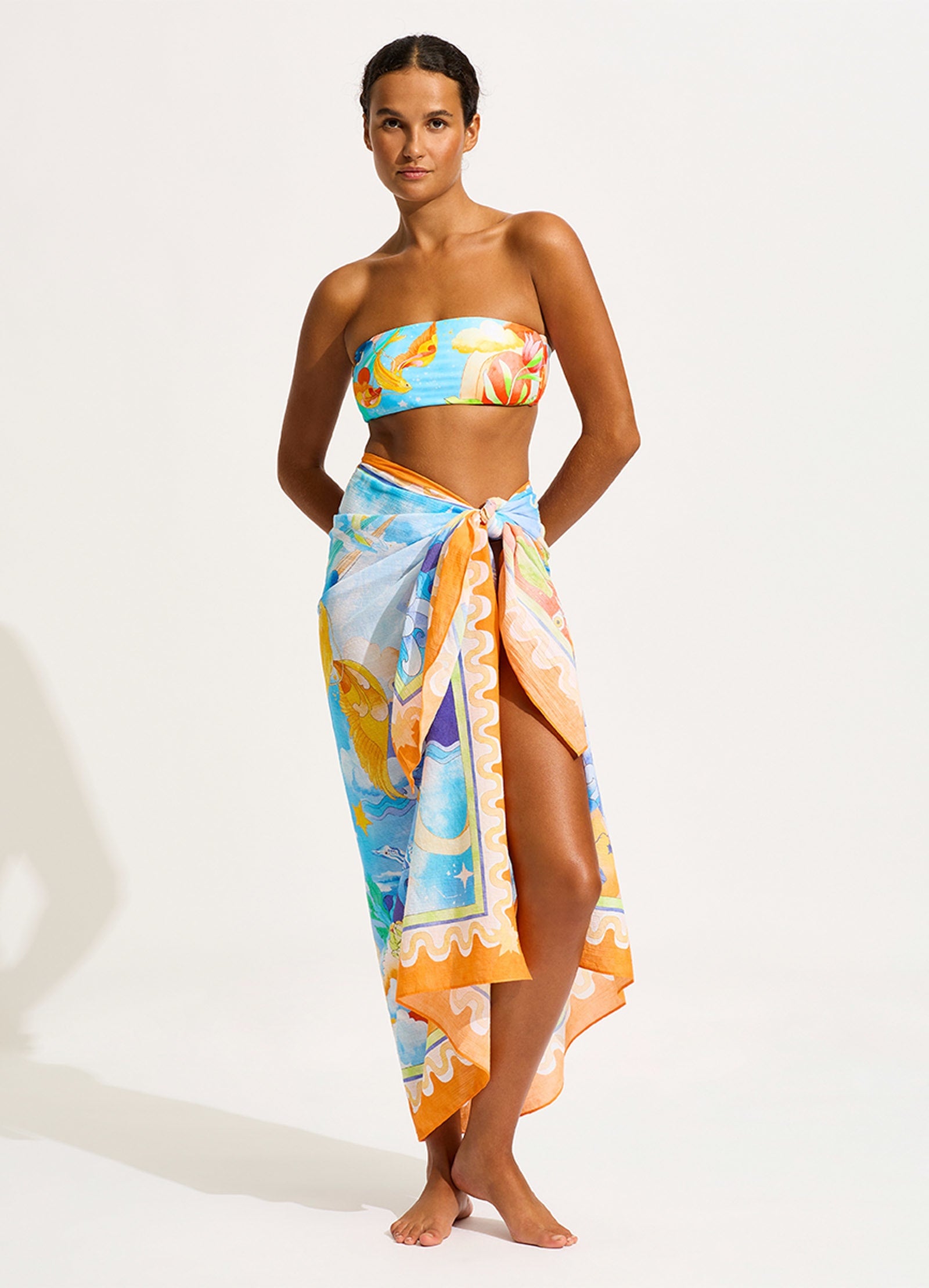 Aquarius Sarong - Turquoise - Turquoise