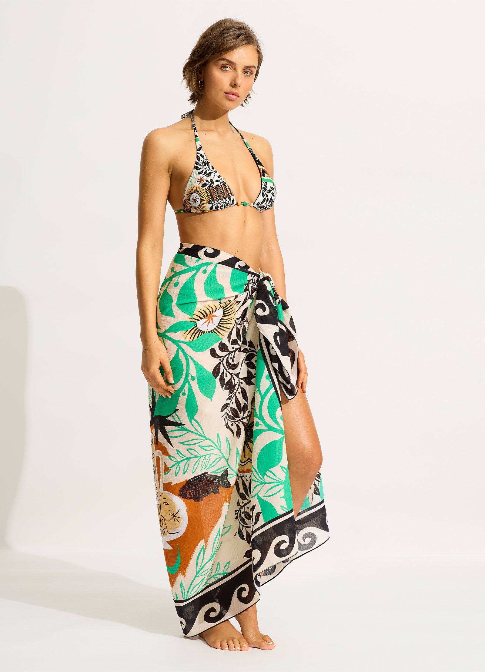 Atlantis Sarong - Ecru - Ecru view 2