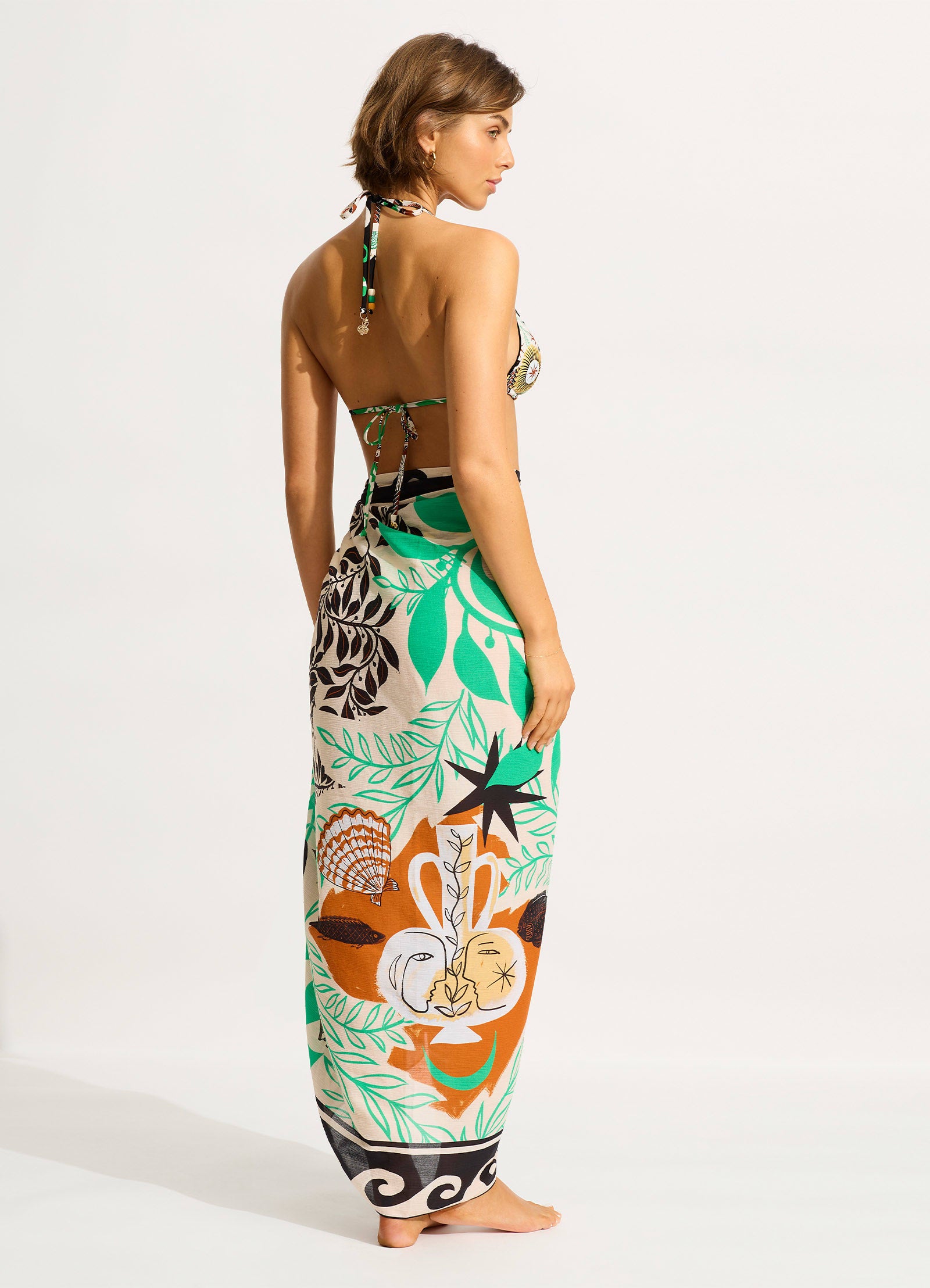 Atlantis Sarong - Ecru - Ecru view 3